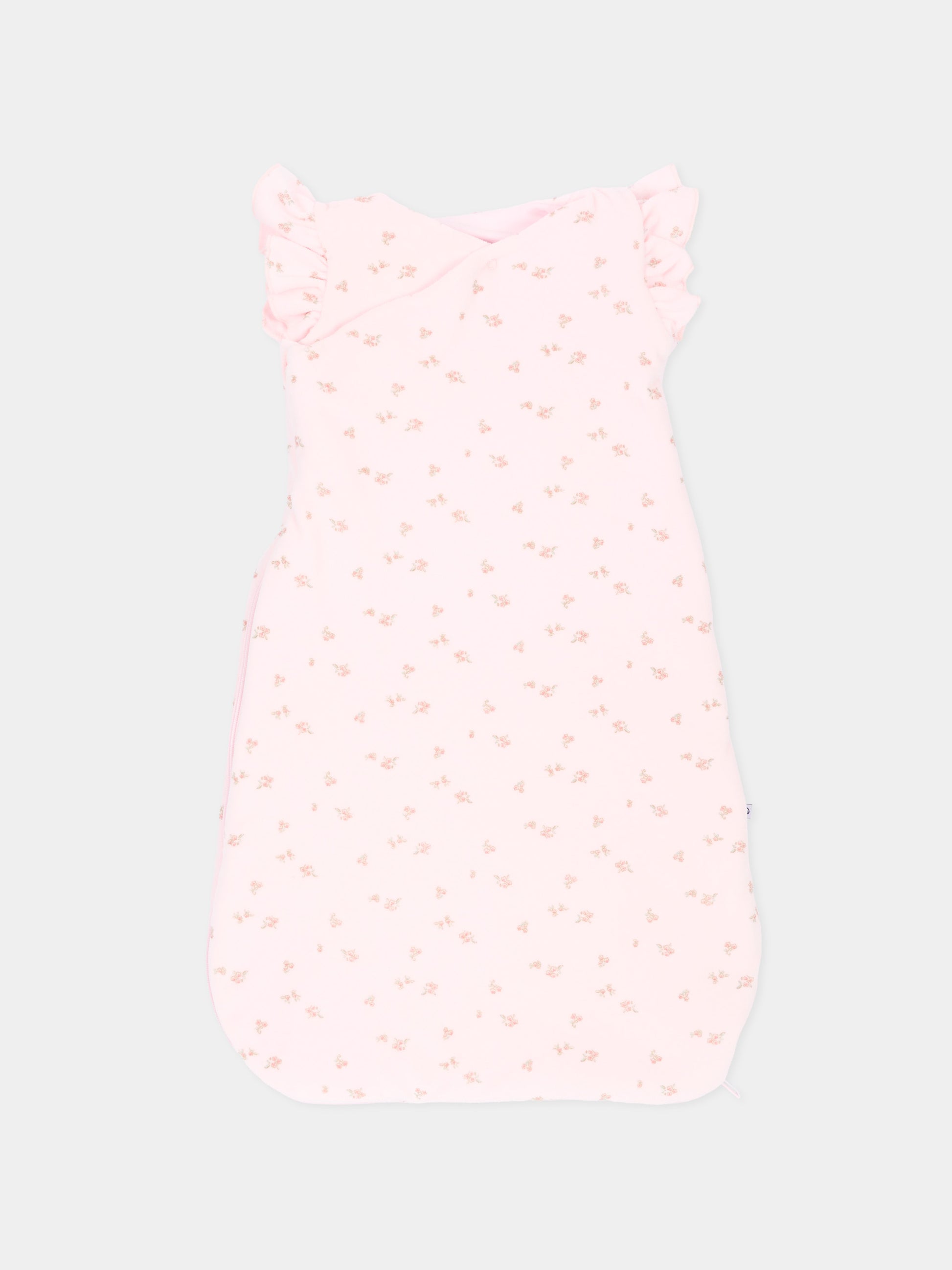 Sacco nanna rosa per neonata con fiori,Petit Bateau,A0GAI 01