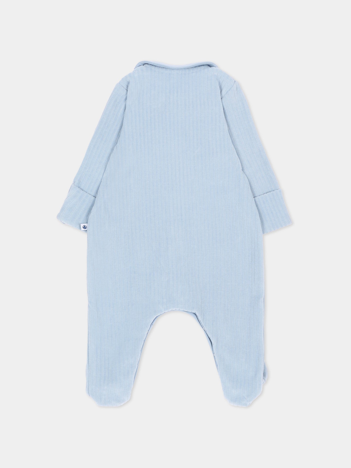 Tutina celeste per neonato con cuore,Petit Bateau,A0GAC 01