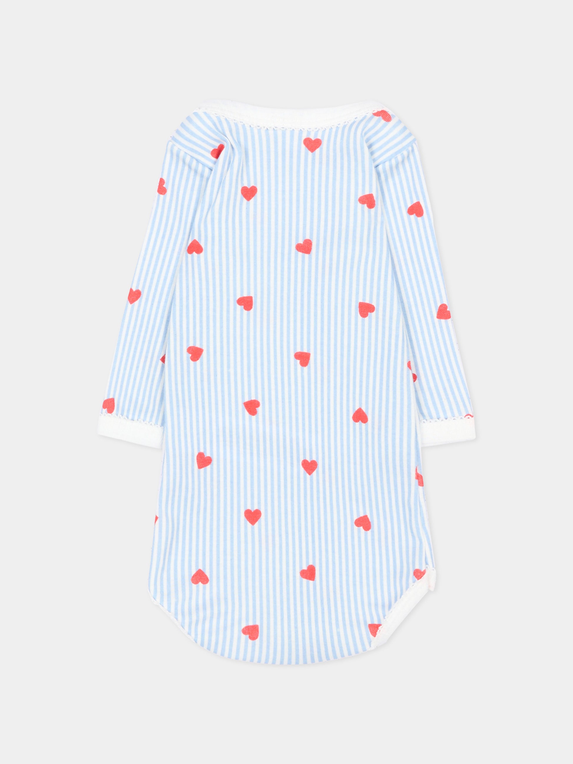 Body multicolor per neonata con cuori,Petit Bateau,A0GYS 00