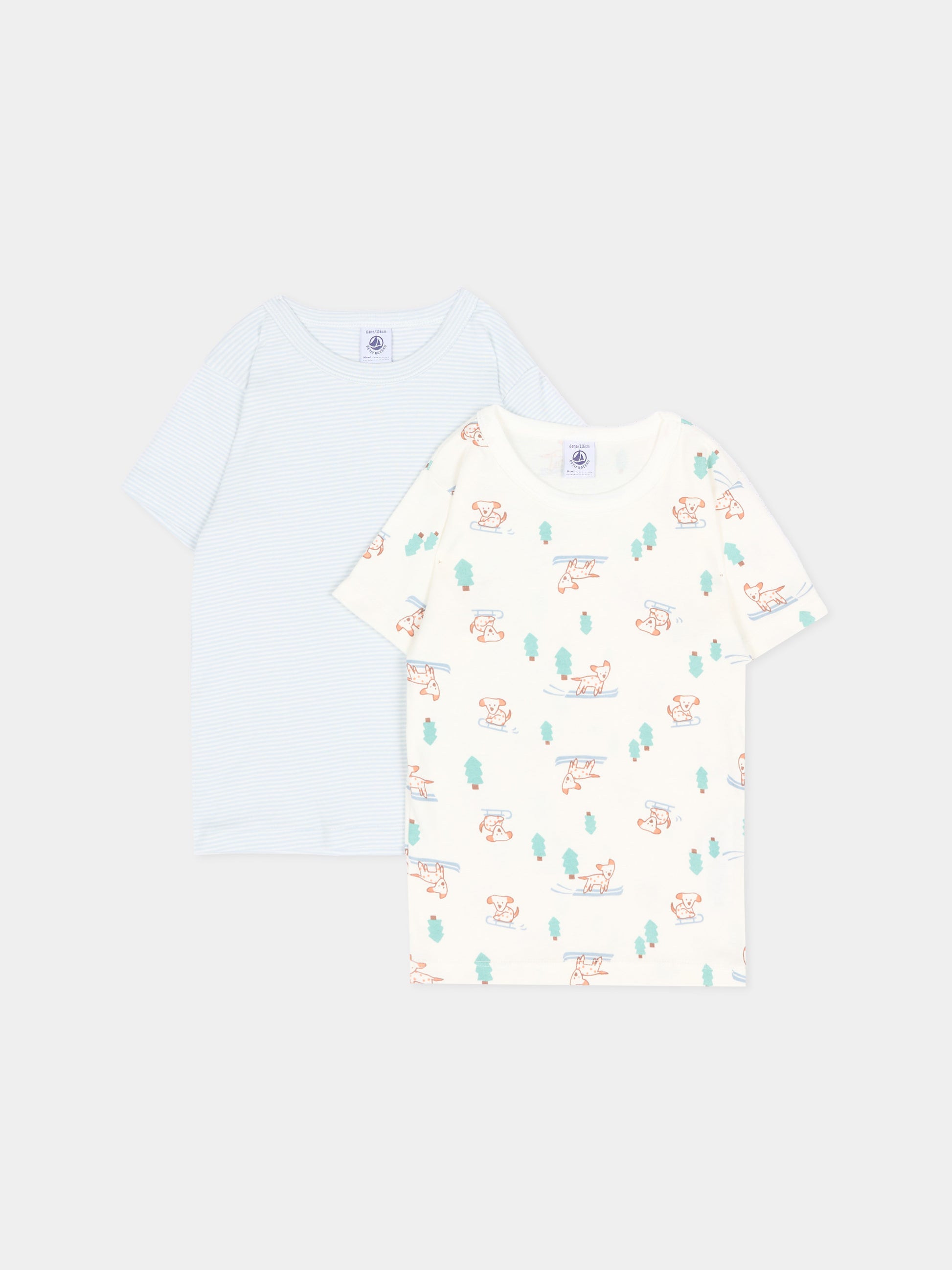Canottiere a manica corta multicolor per bambino,Petit Bateau,A0GV0 00