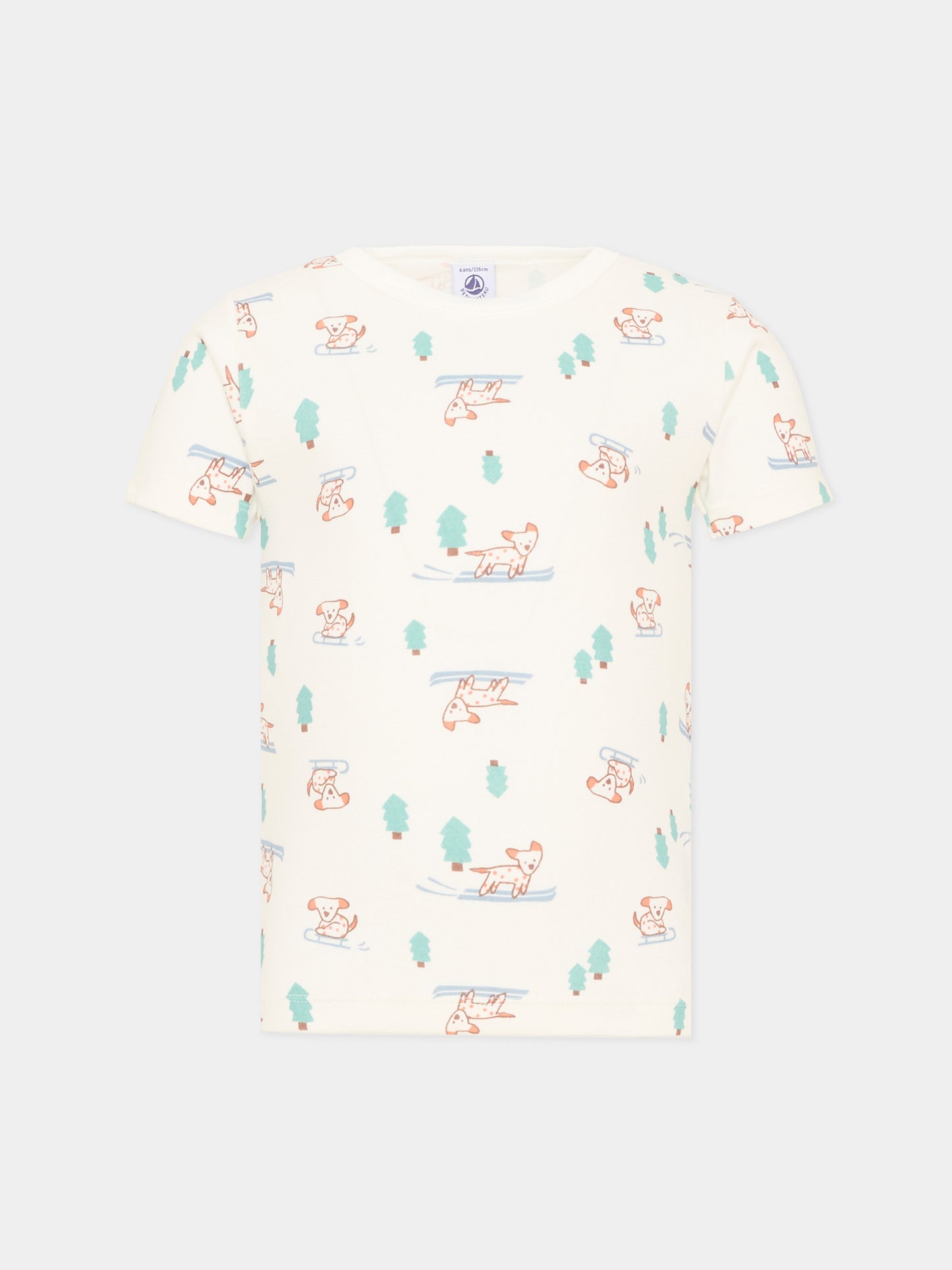 Canottiere a manica corta multicolor per bambino,Petit Bateau,A0GV0 00