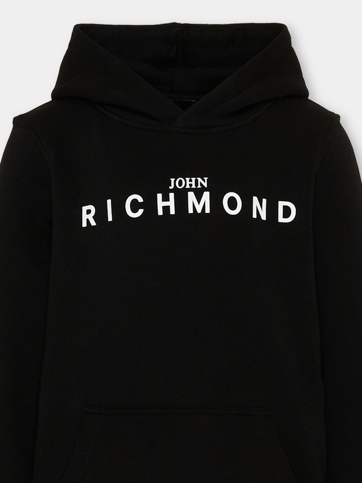 Completo sportivo nero per bambino con logo,Richmond,RBA26007CF BLACK/BLK BLACK