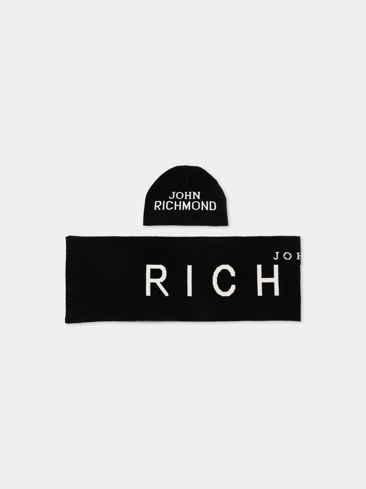 Set accessori nero per bambini con logo,Richmond,RBA26017HS BLACK/WHT BLACK