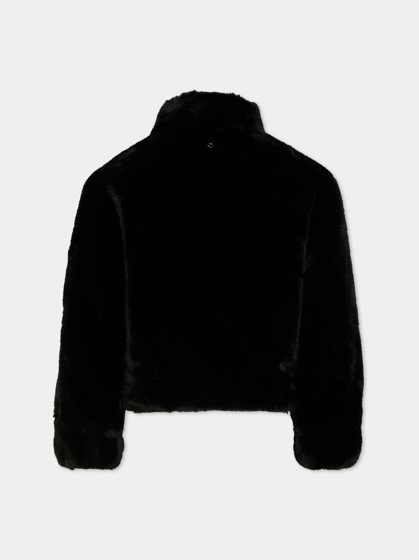 Ecopelliccia nera per bambina con logo,Richmond,RGA26097PL BLACK BLACK
