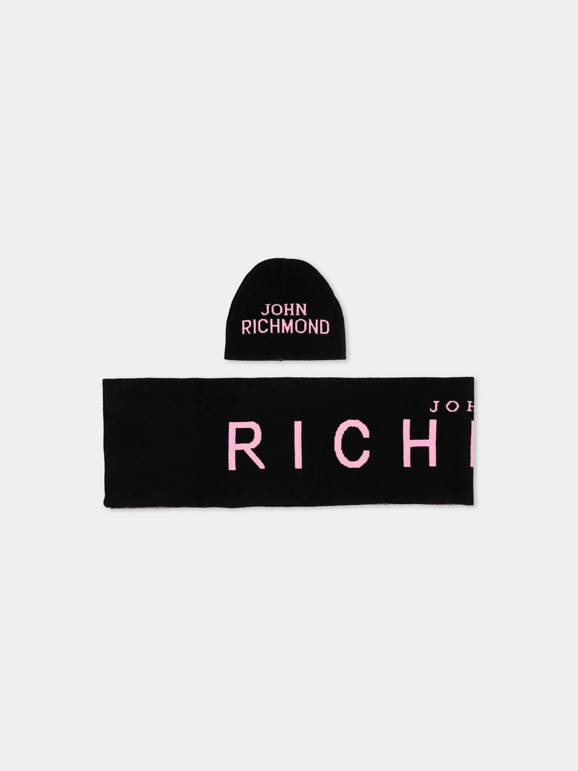 Set accessori nero per bambina con logo,Richmond,RGA26015HS BLACK/P.B. BLACK