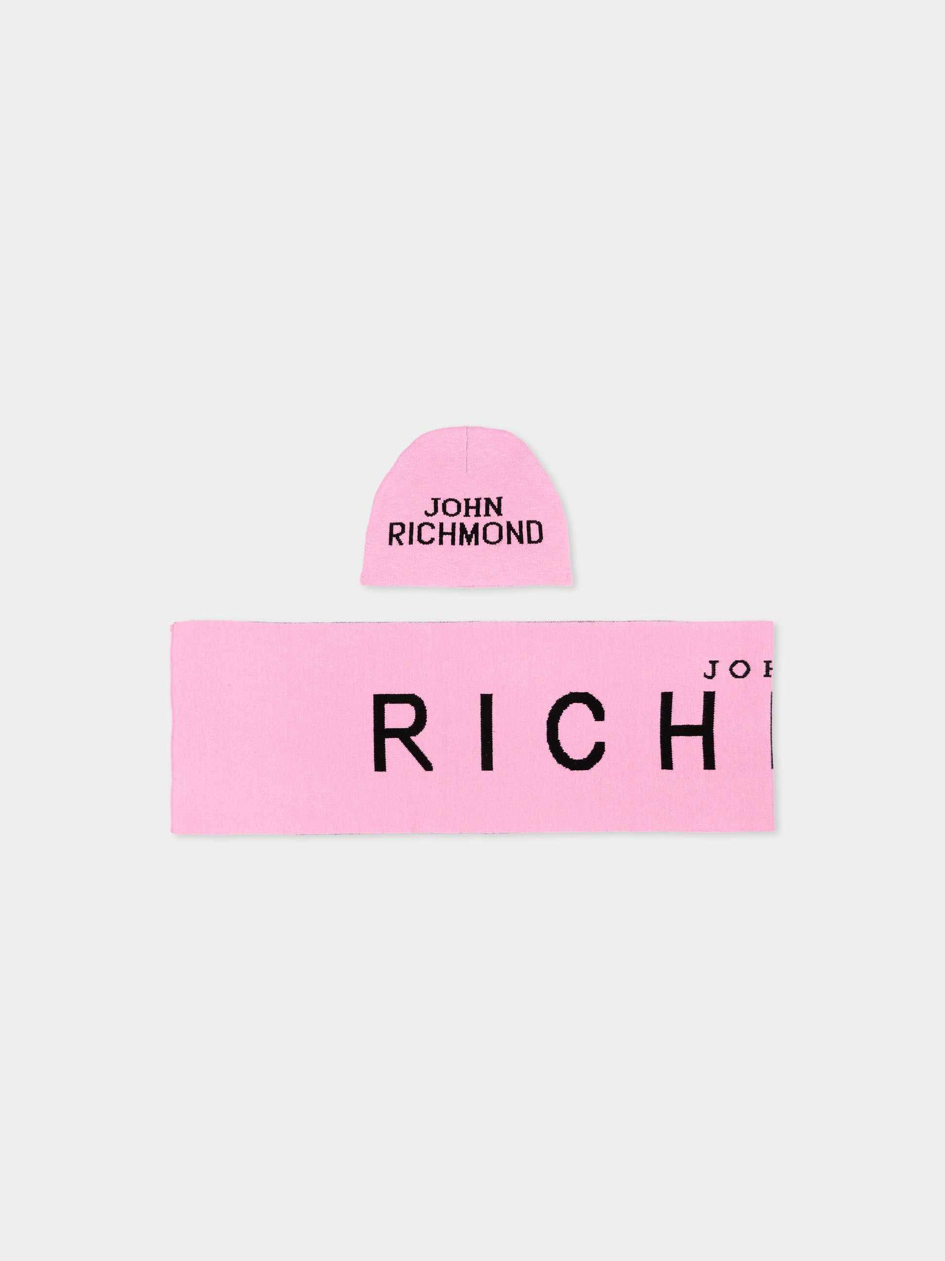 Set accessori rosa per bambina con logo,Richmond,RGA26015HS PINK_B/BLK PINK BEGONIA