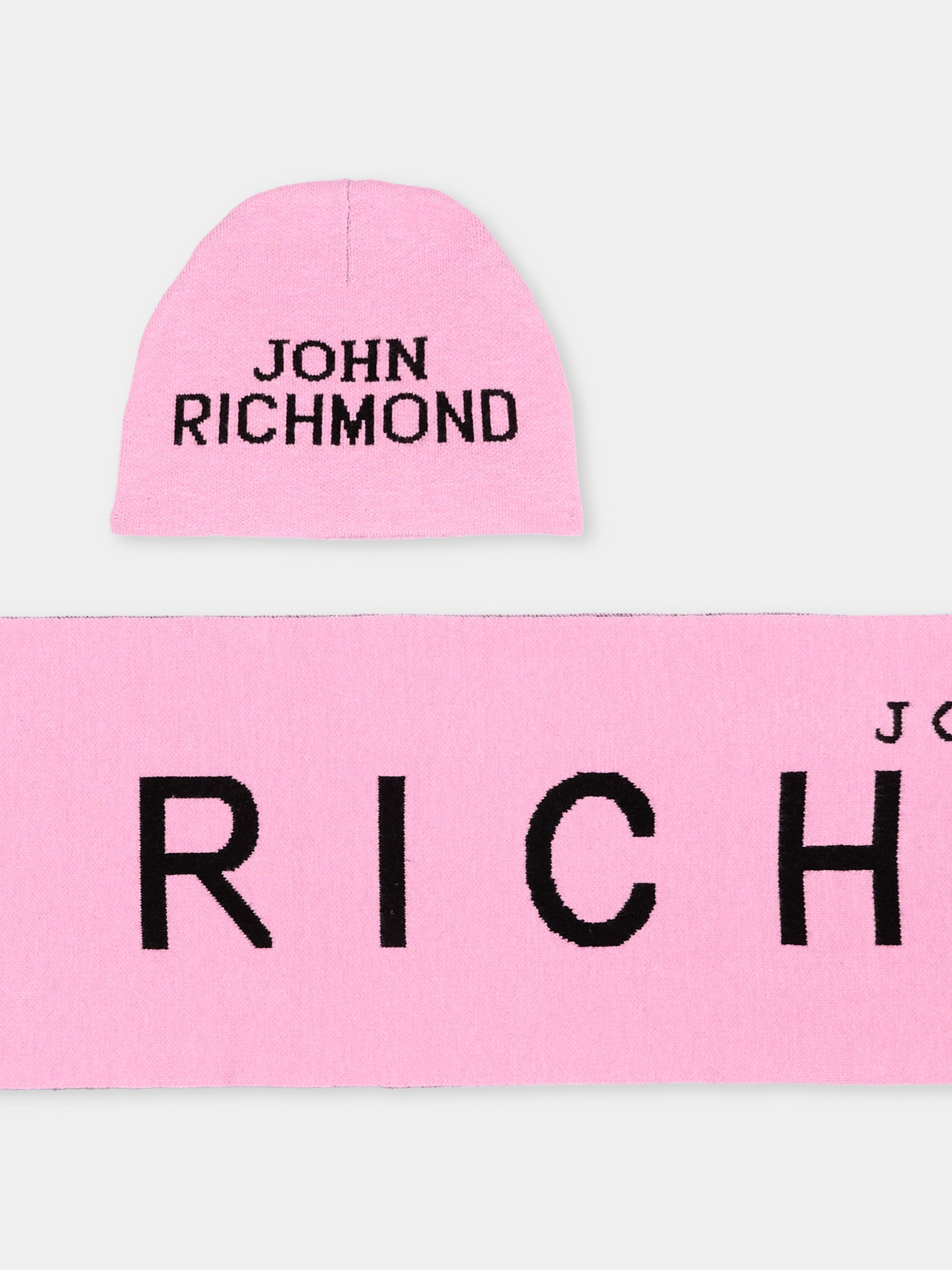 Set accessori rosa per bambina con logo,Richmond,RGA26015HS PINK_B/BLK PINK BEGONIA