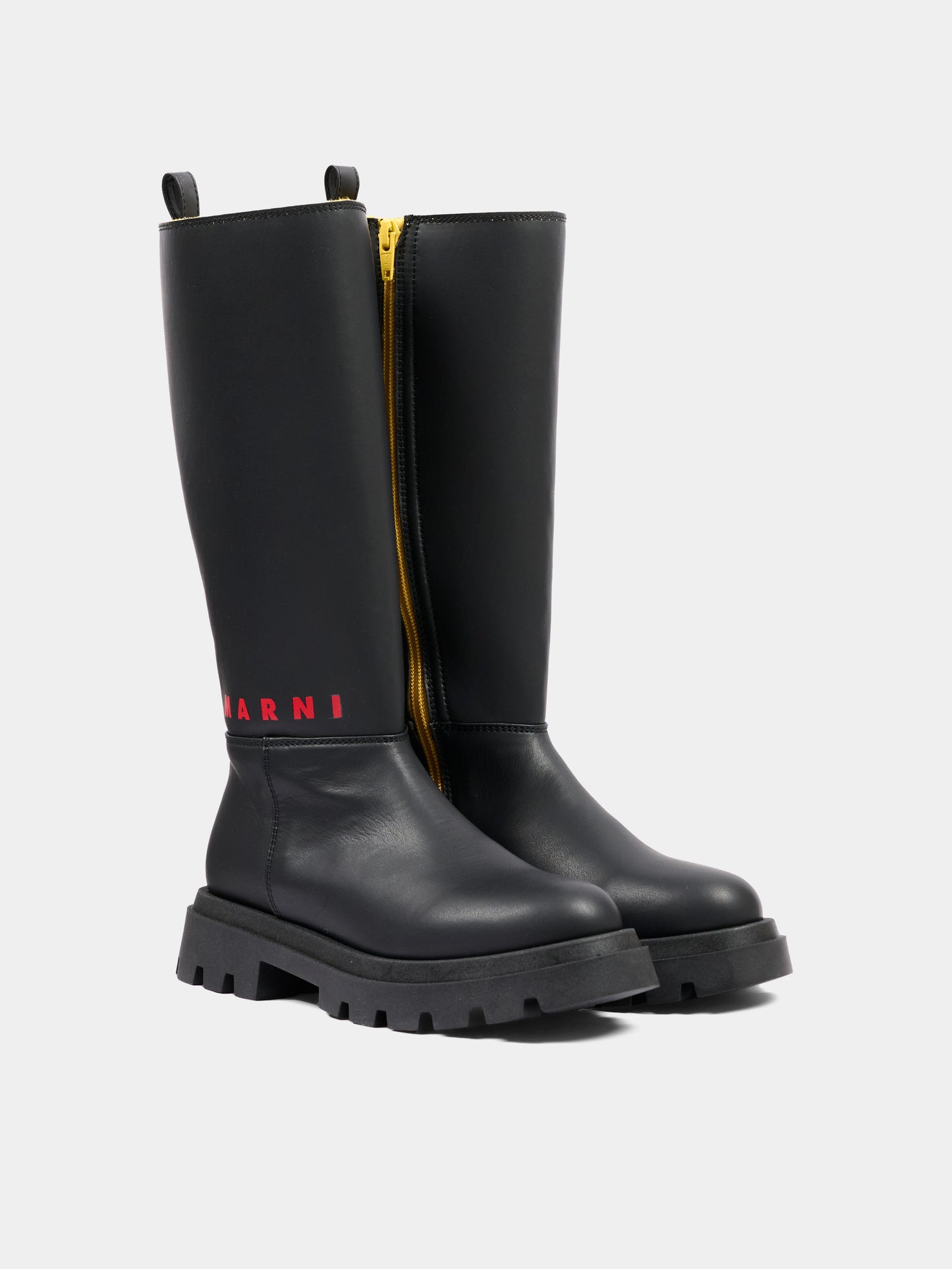 Stivali neri per bambina con logo,Marni Kids,83843 VAR1