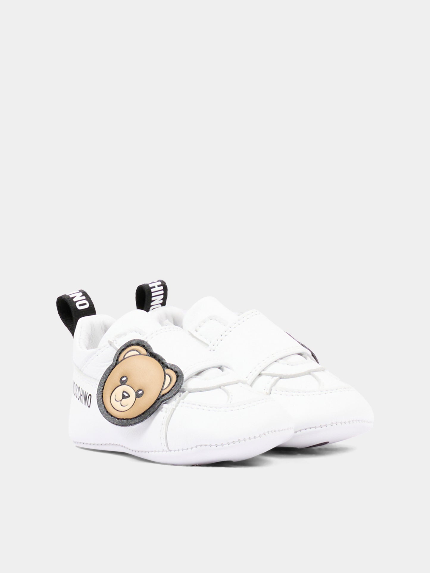 Sneakers bianche per neonato con Teddy Bear,Moschino Kids,84066 VAR8