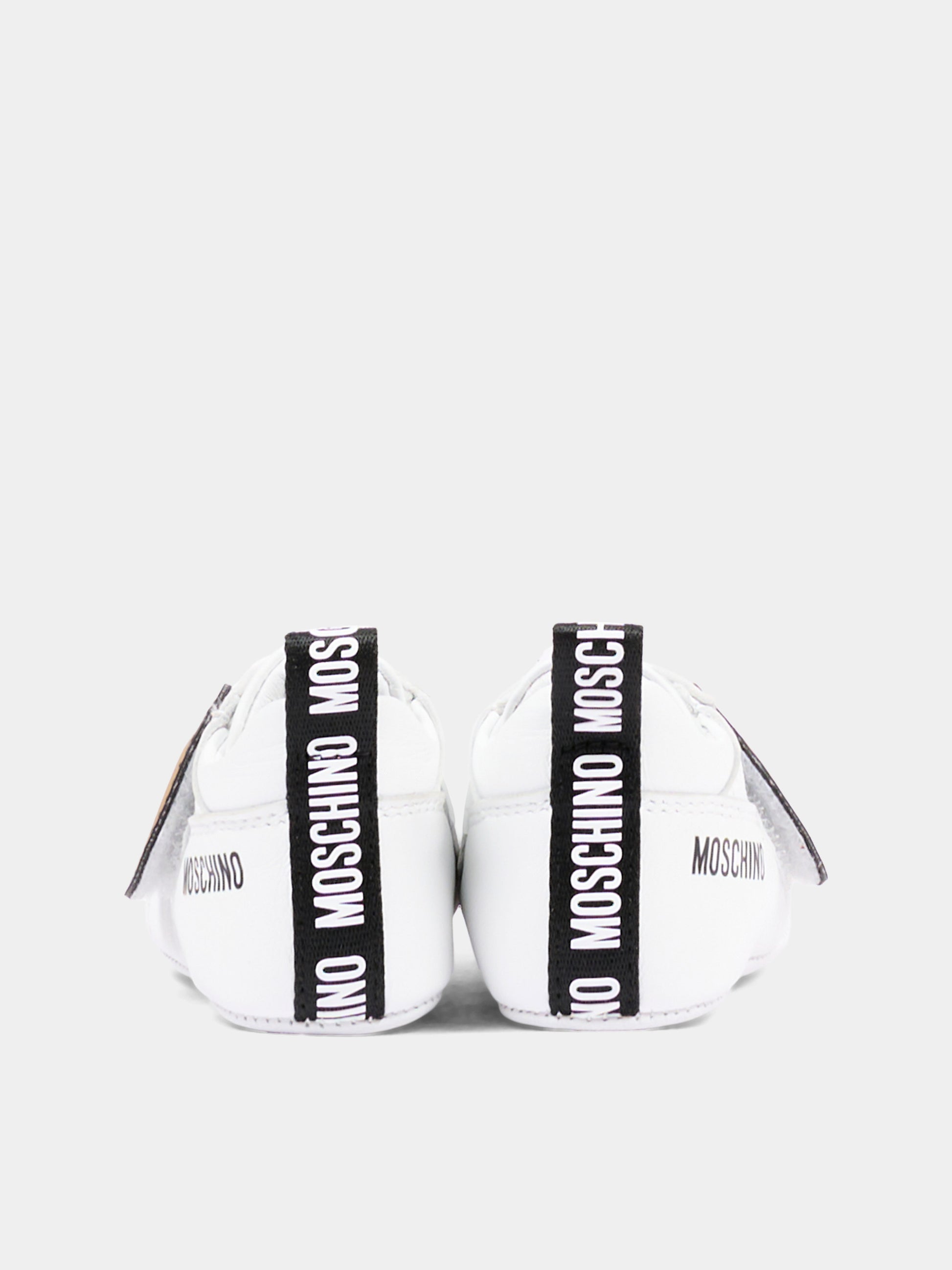 Sneakers bianche per neonato con Teddy Bear,Moschino Kids,84066 VAR8