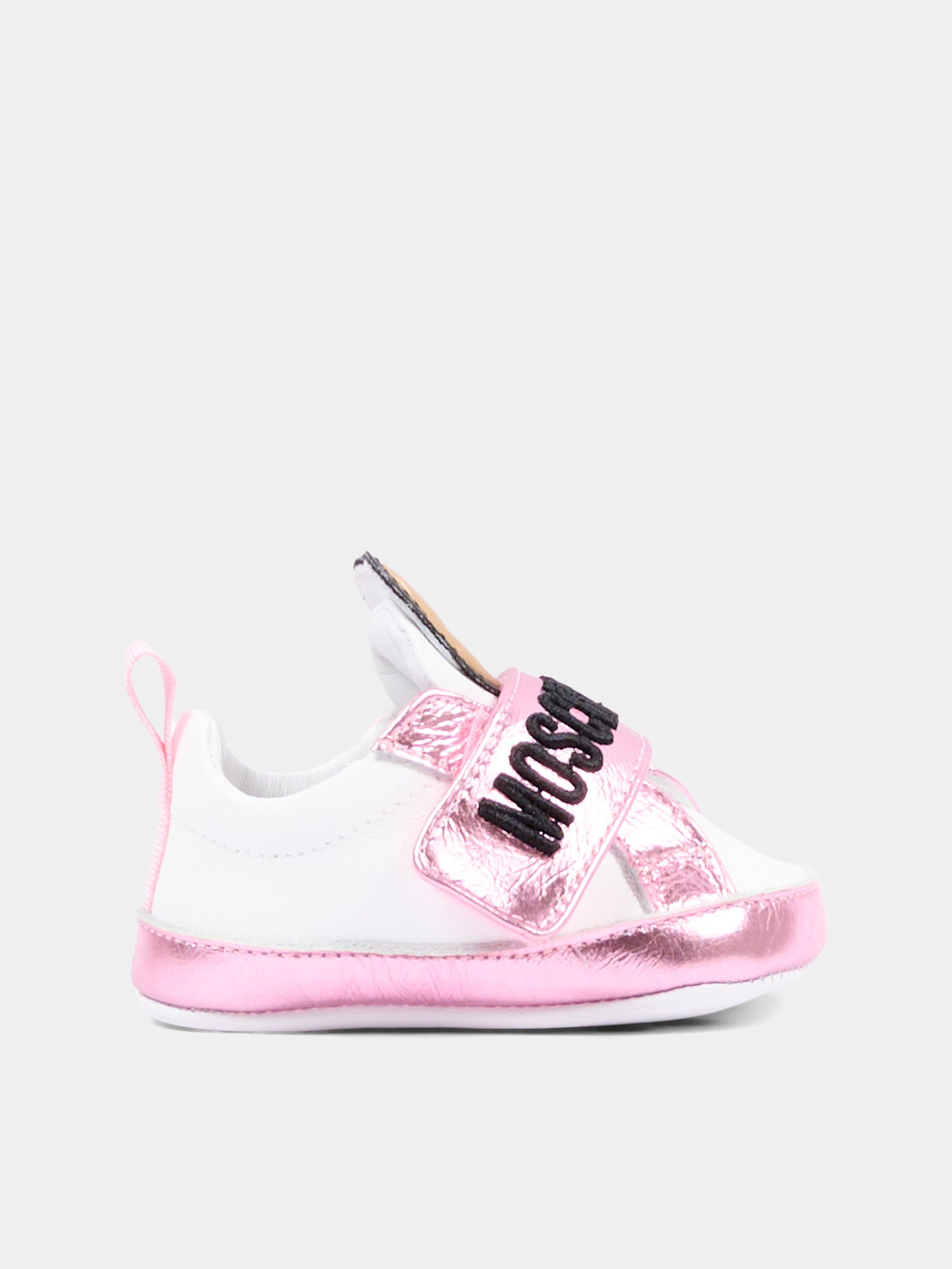 Sneakers rosa per neonata con logo,Moschino Kids,84067 VAR1