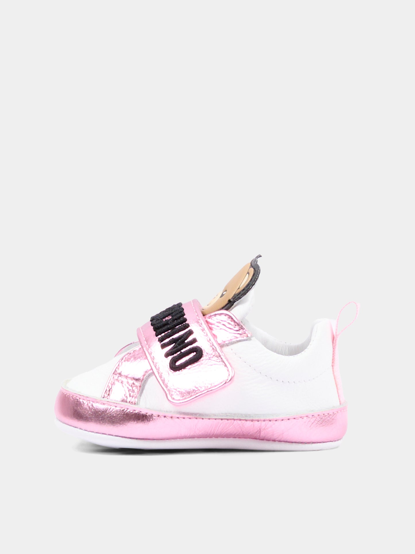 Sneakers rosa per neonata con logo,Moschino Kids,84067 VAR1