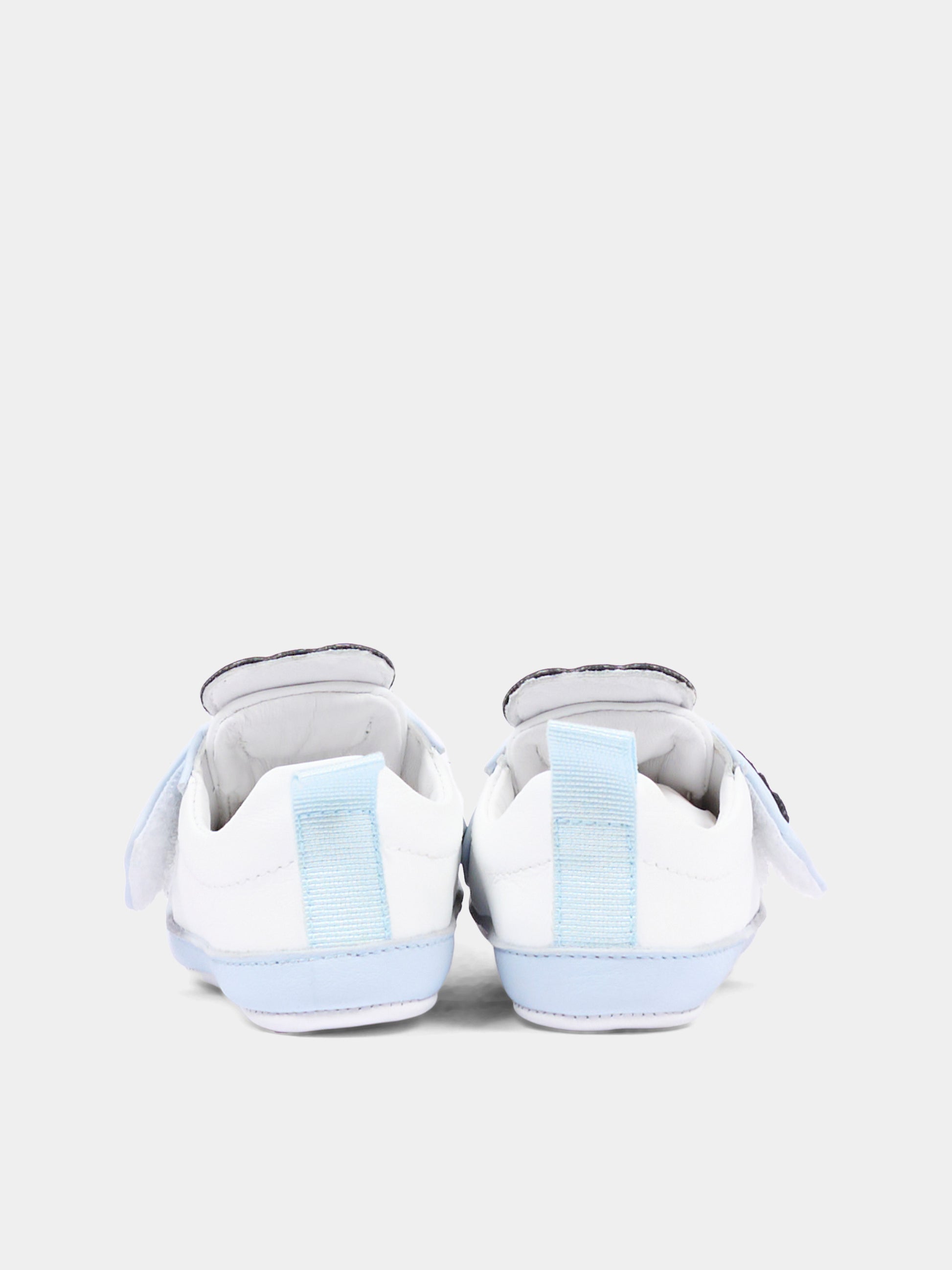 Sneakers celesti per neonato con Teddy Bear,Moschino Kids,84067 VAR2
