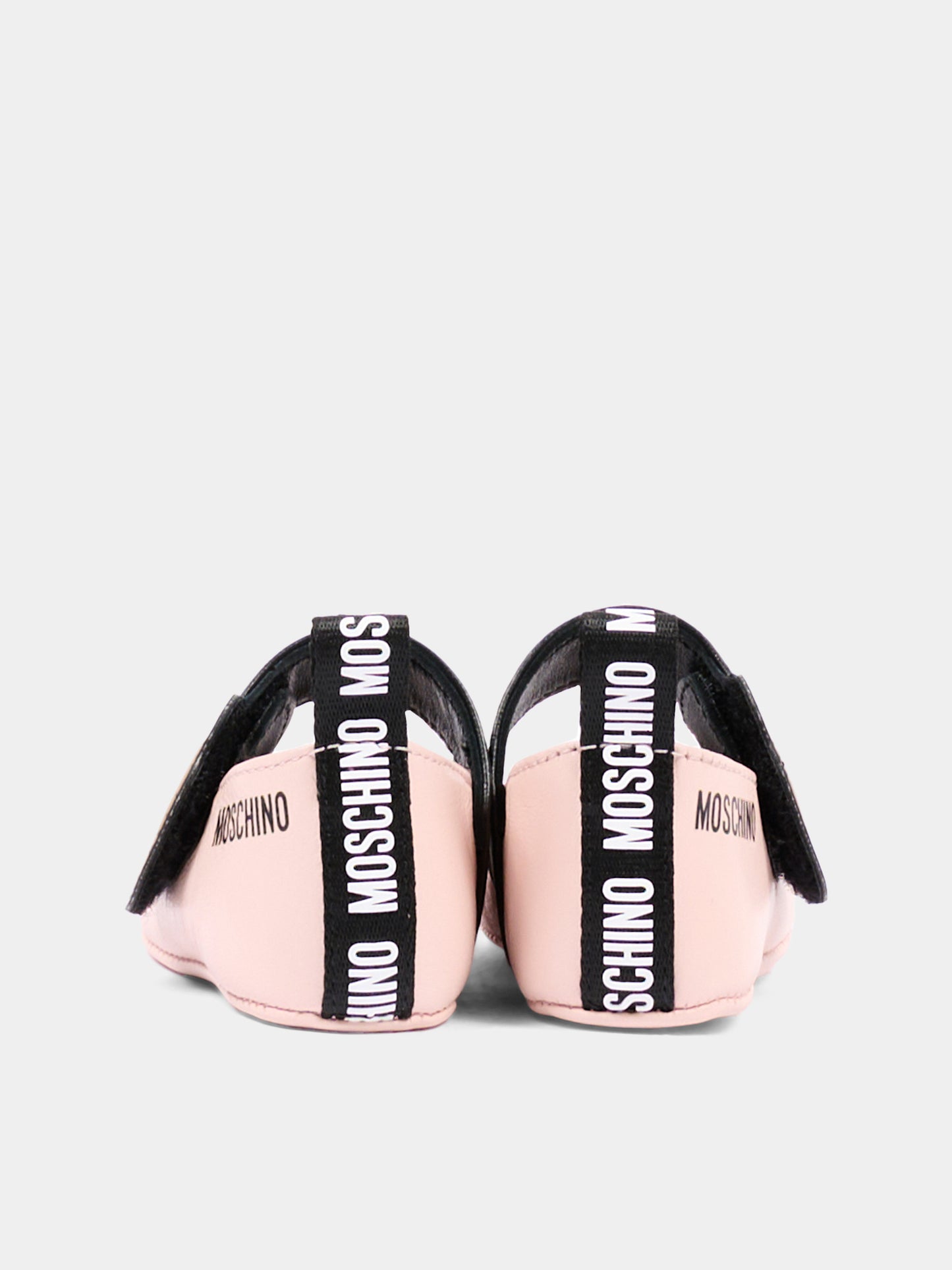 Ballerine rosa per neonata con Teddy Bear,Moschino Kids,84054 VAR5