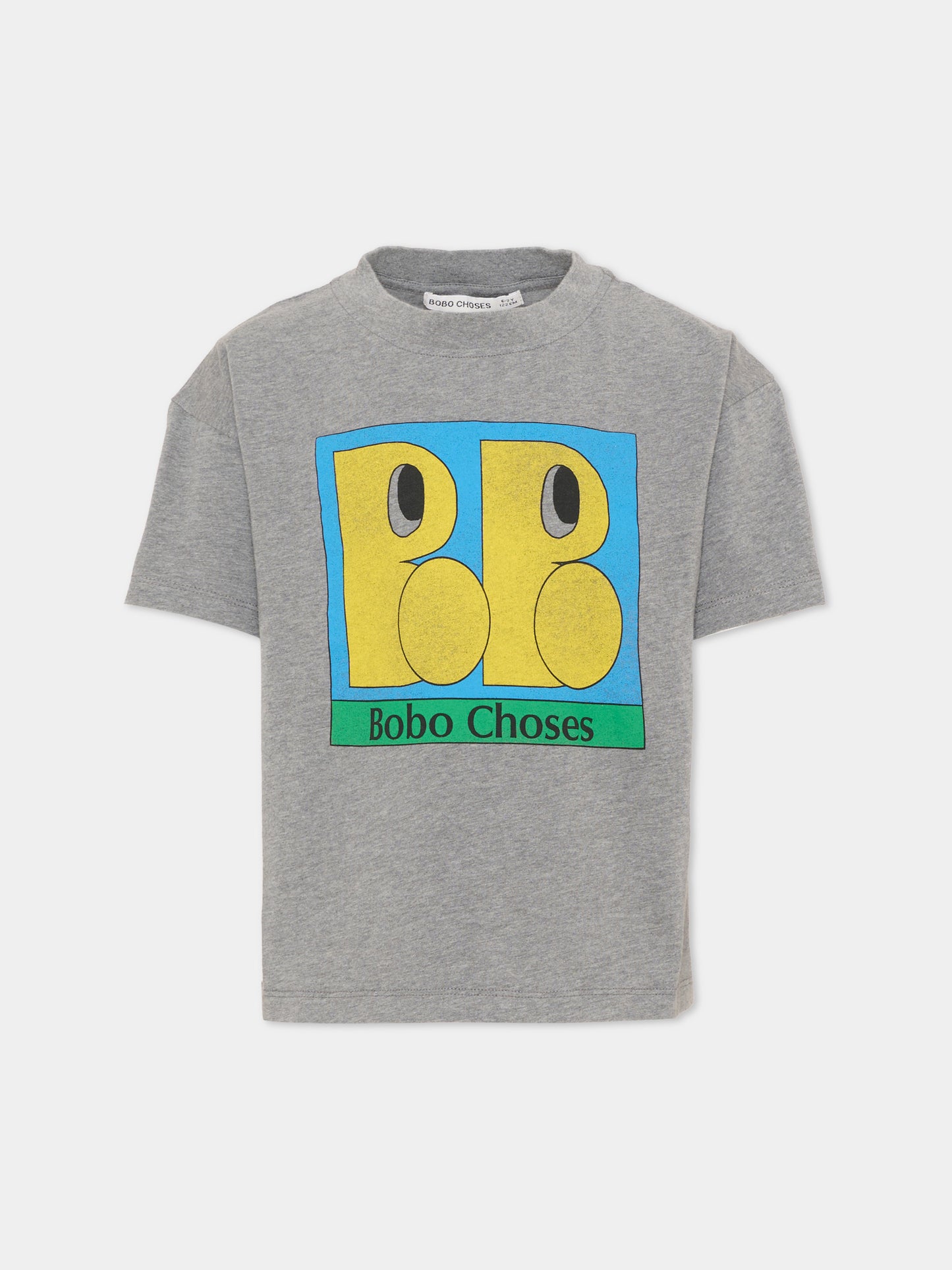 T-Shirt grigia per bambino con logo,Bobo Choses,B226AC002