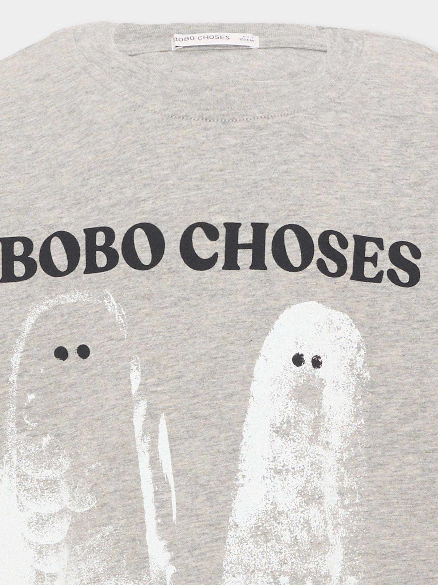 T-Shirt grigia per bambino con fantasmi,Bobo Choses,B226AC010