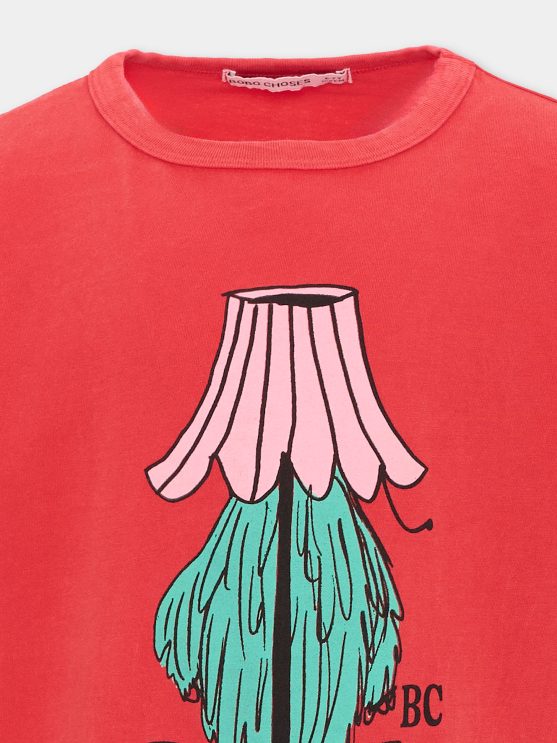 T-shirt rossa per bambino con stampa,Bobo Choses,B226AC014