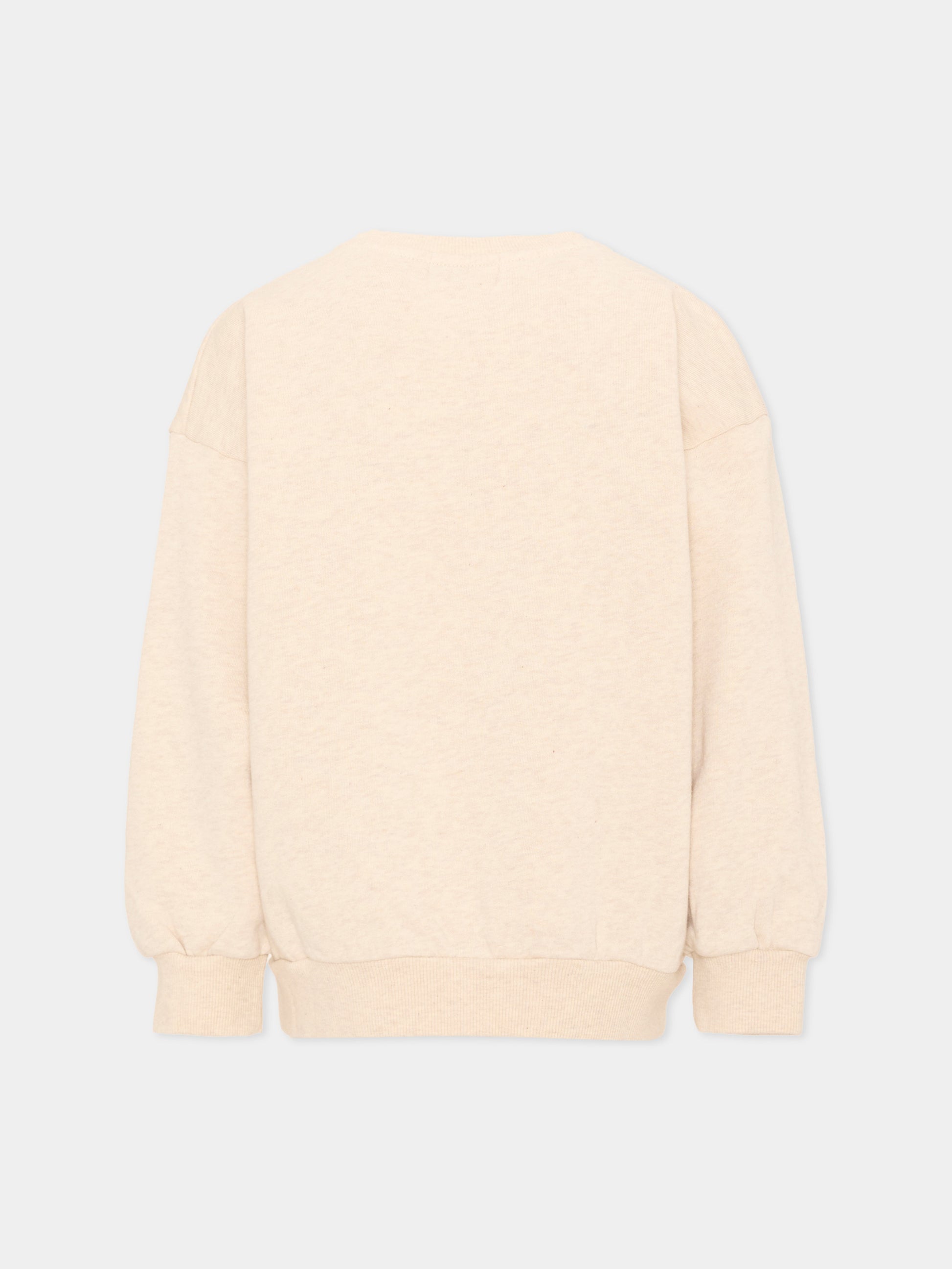 Felpa beige per bambino con stampa,Bobo Choses,B226AC028