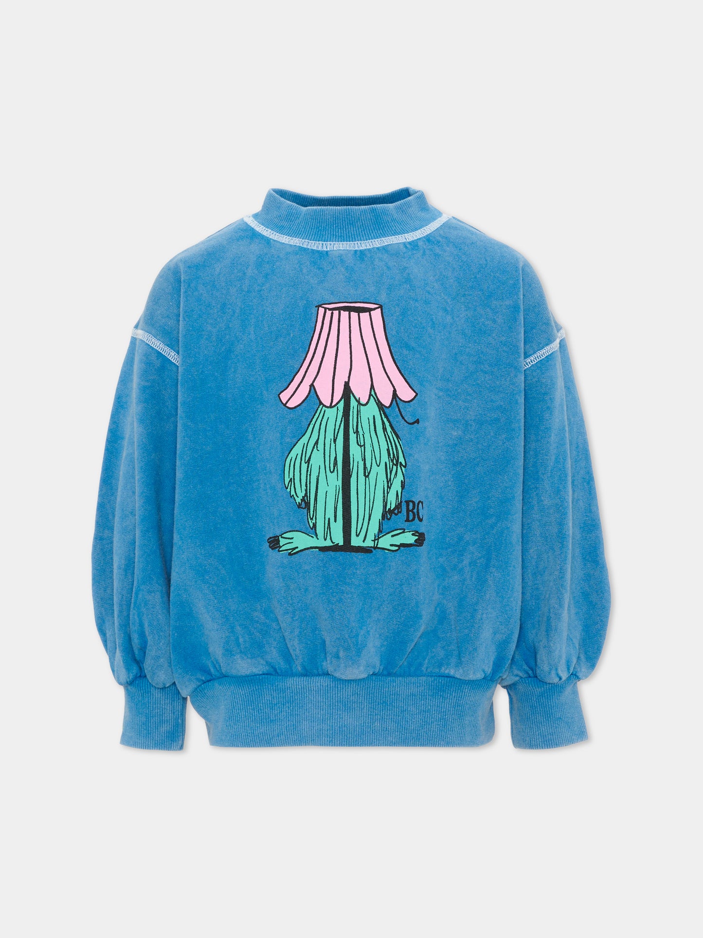 Felpa azzurra per bambina con stampa,Bobo Choses,B226AC038