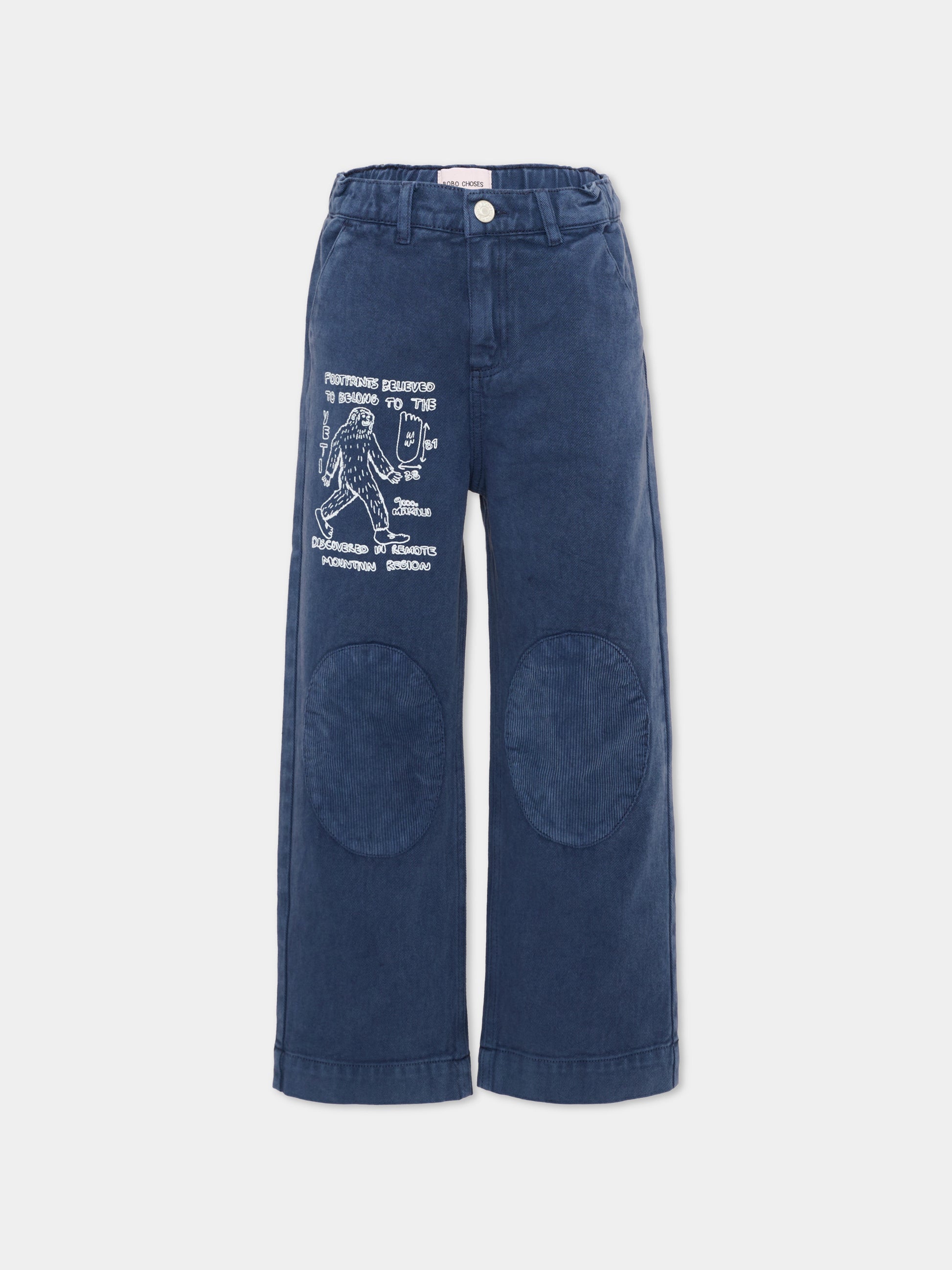 Jeans denim per bambino con patch logo,Bobo Choses,B226AC066