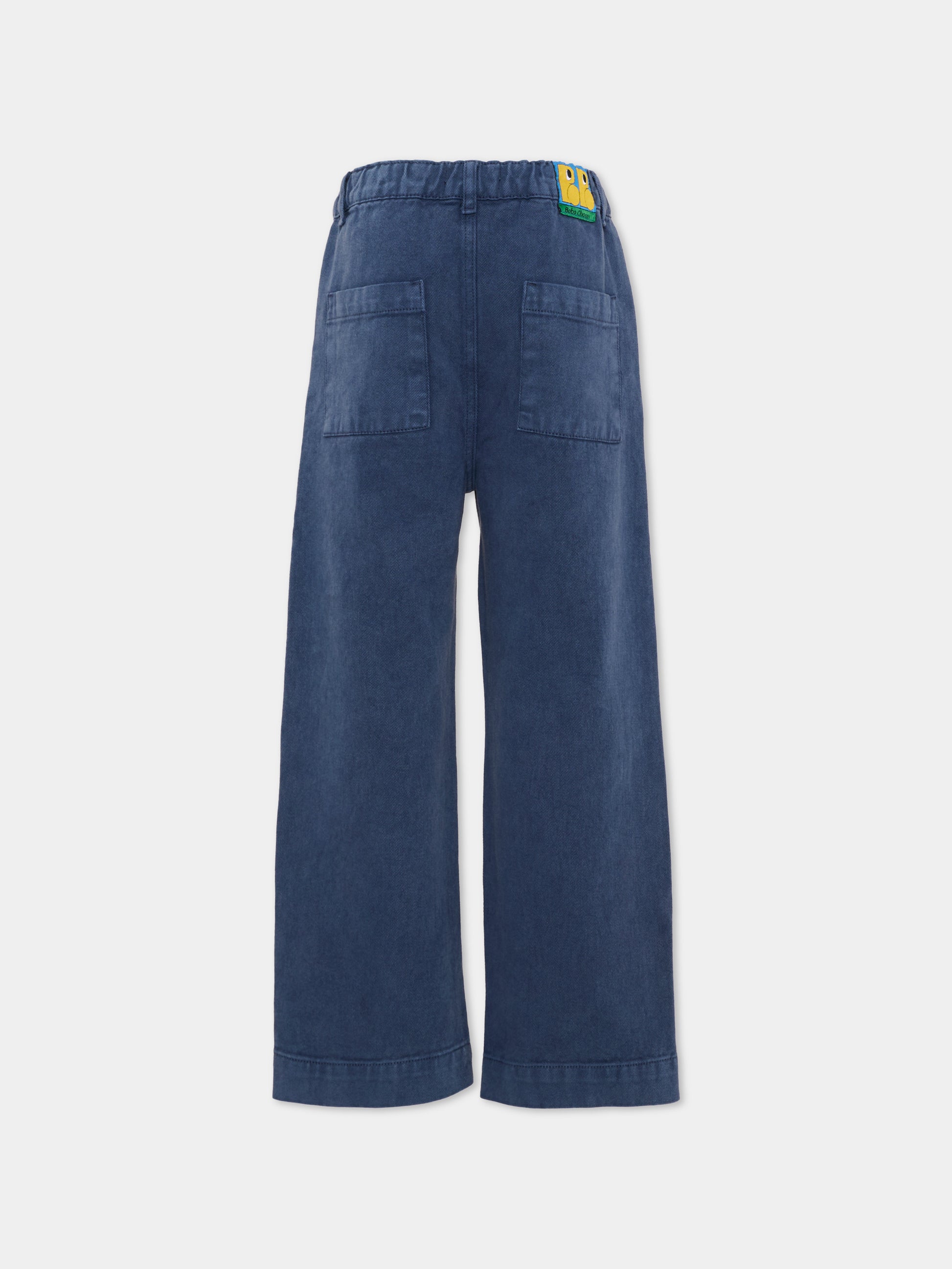 Jeans denim per bambino con patch logo,Bobo Choses,B226AC066