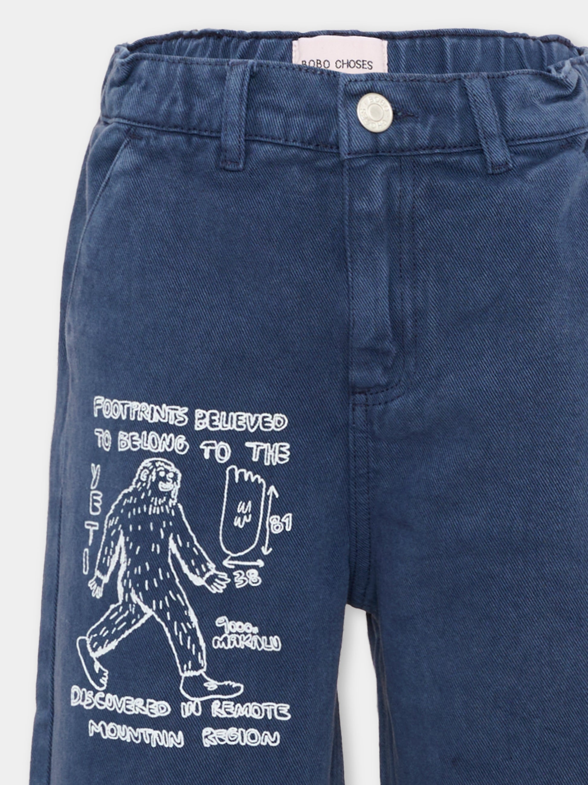Jeans denim per bambino con patch logo,Bobo Choses,B226AC066
