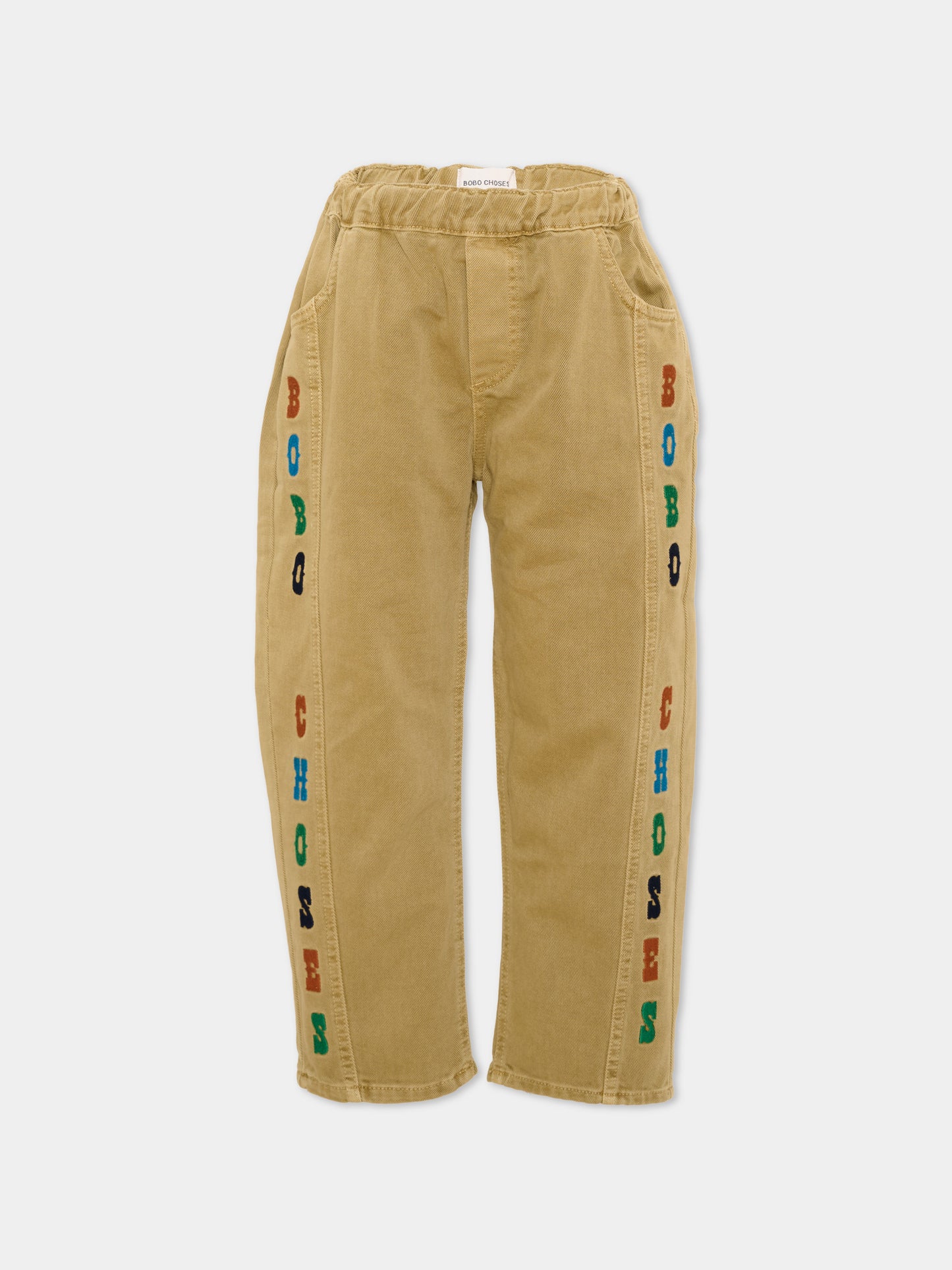 Pantaloni beige per bambino con logo,Bobo Choses,B226AC072