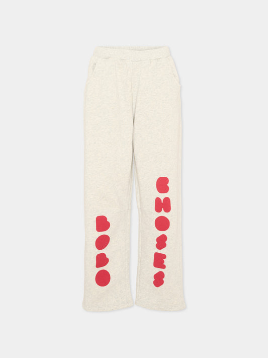 Pantalone grigio per bambino con logo,Bobo Choses,B226AC119