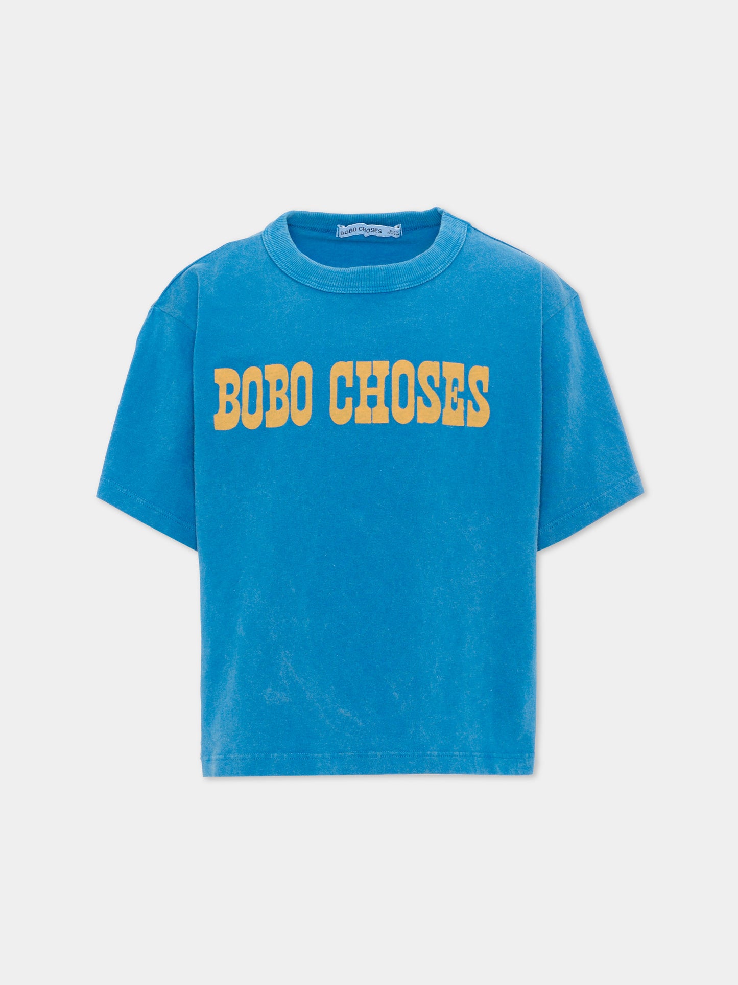 T-Shirt azzurra per bambino con logo,Bobo Choses,B226AC142