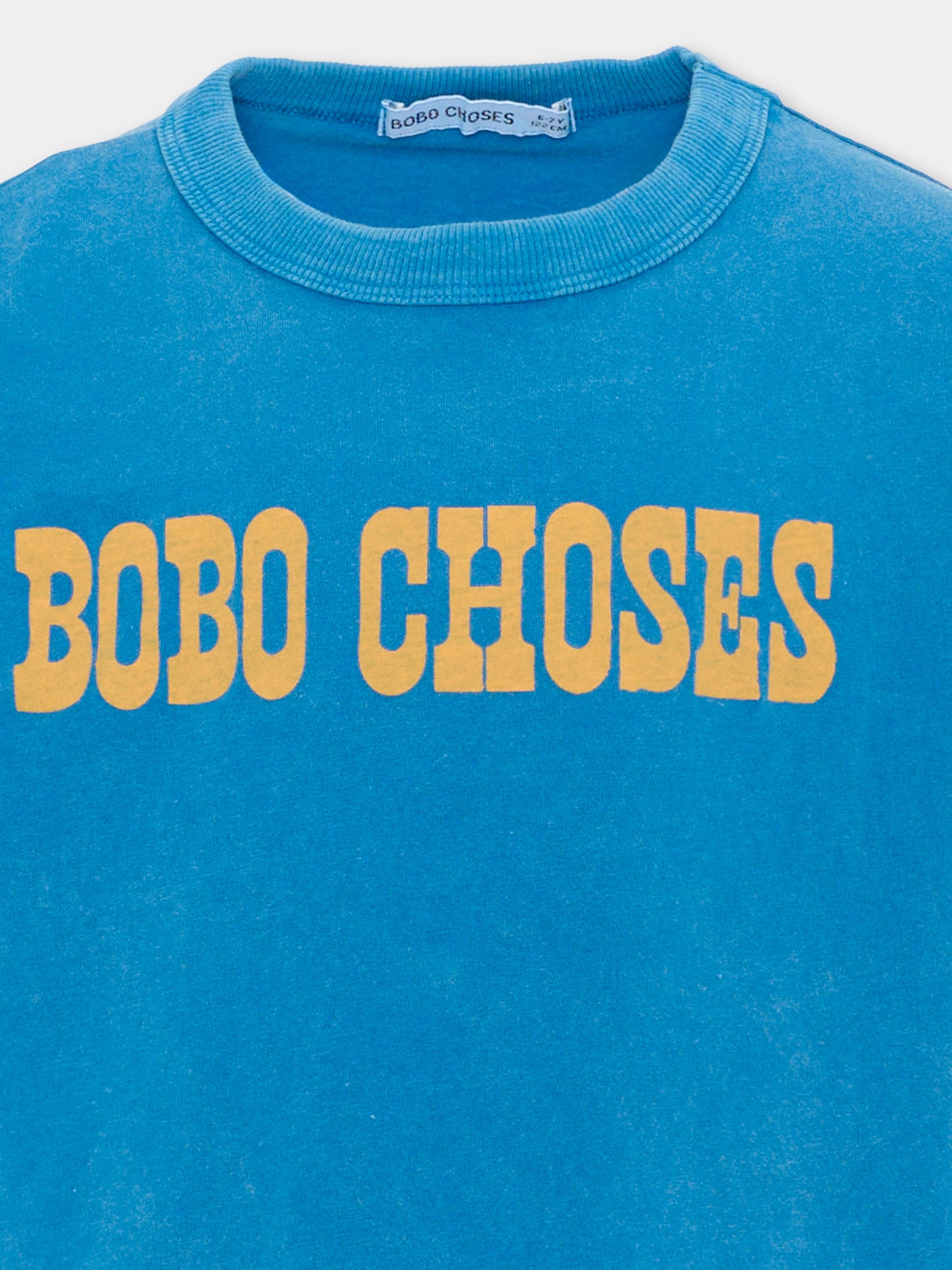 T-Shirt azzurra per bambino con logo,Bobo Choses,B226AC142