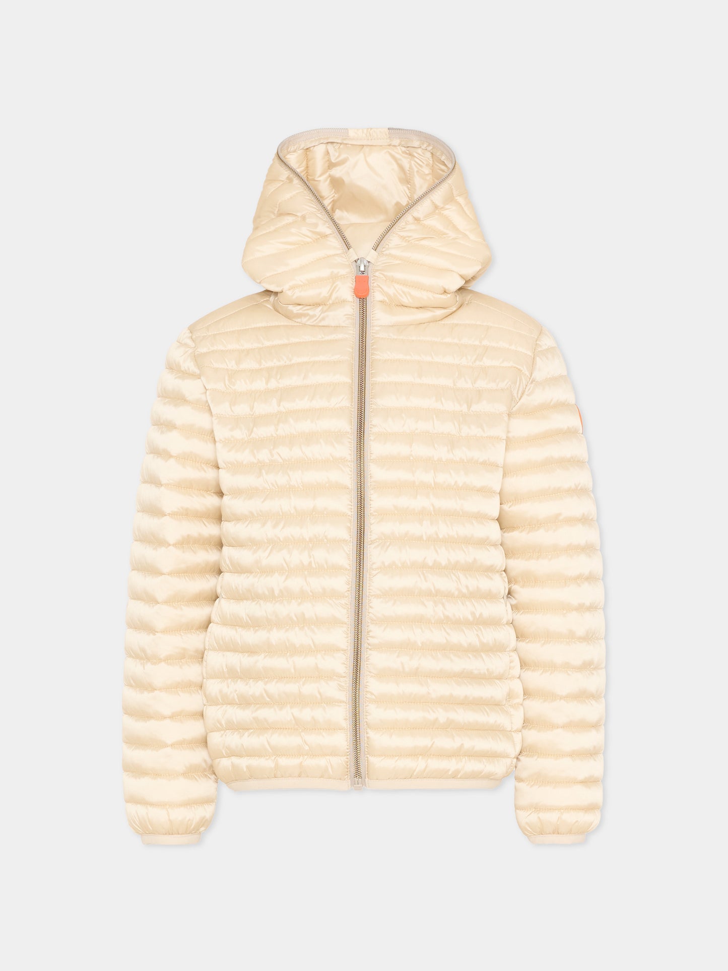 Piumino beige Rosy per bambini,Save The Duck Kids,J32310G IRIS20 40034