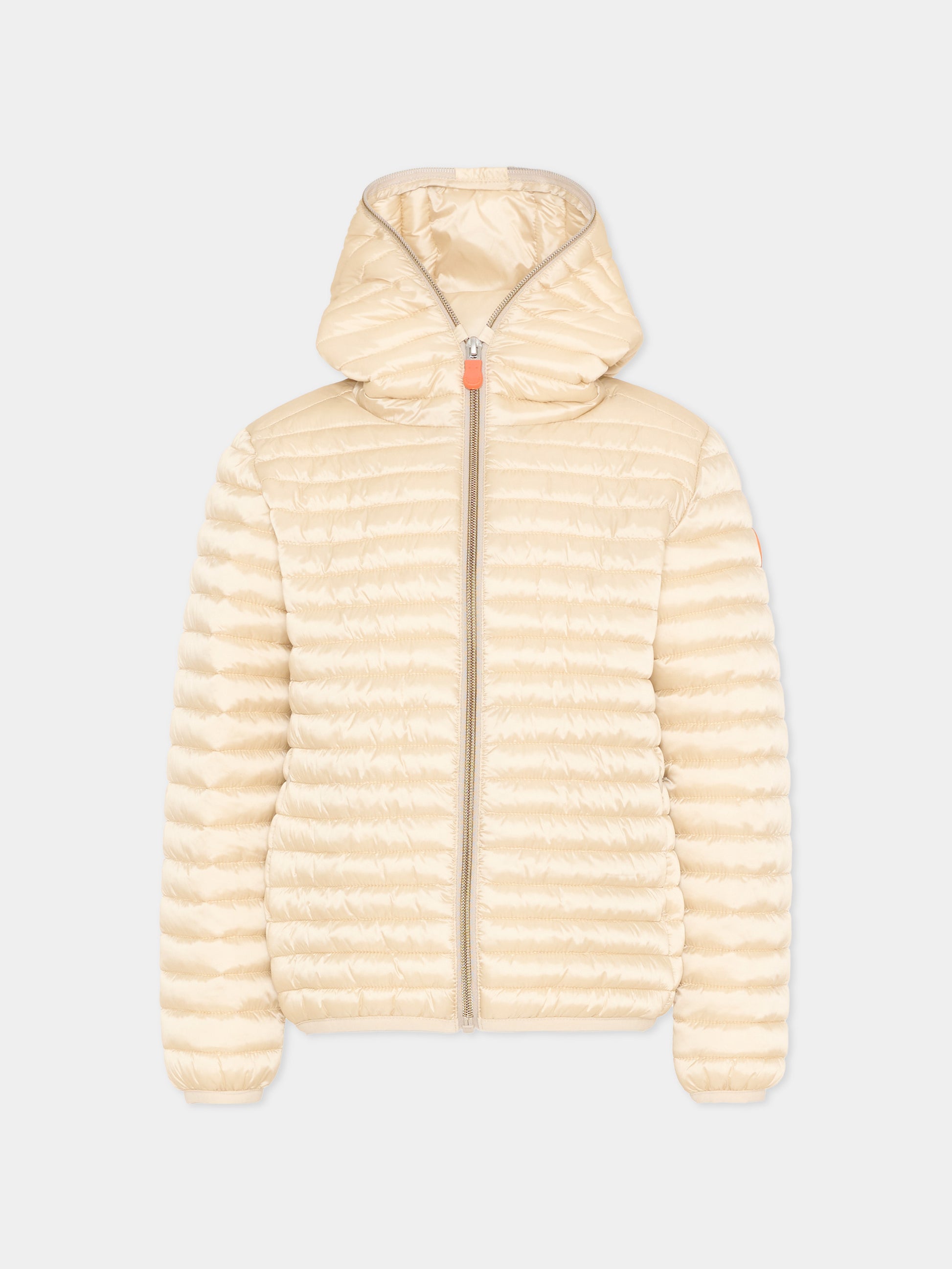 Piumino beige Rosy per bambini,Save The Duck Kids,J32310G IRIS20 40034