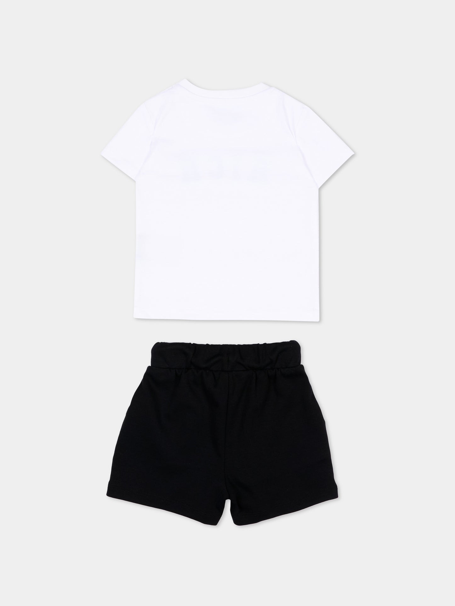 Completo sportivo bianco per neonato con logo,Richmond,RIP26022CJ WHITE/BLK