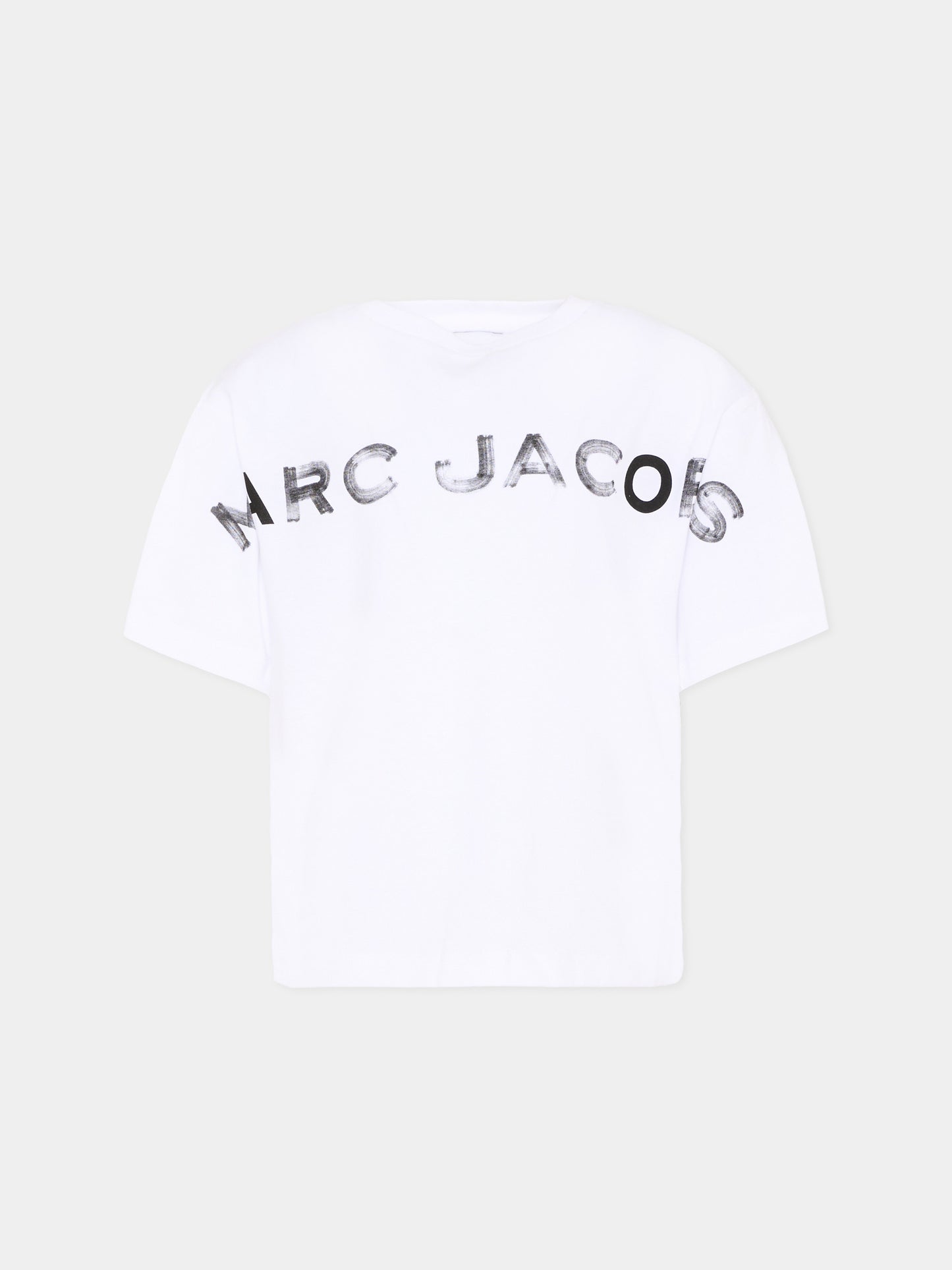 T-Shirt bianca per bambini con logo,Marc Jacobs,W60448 10P