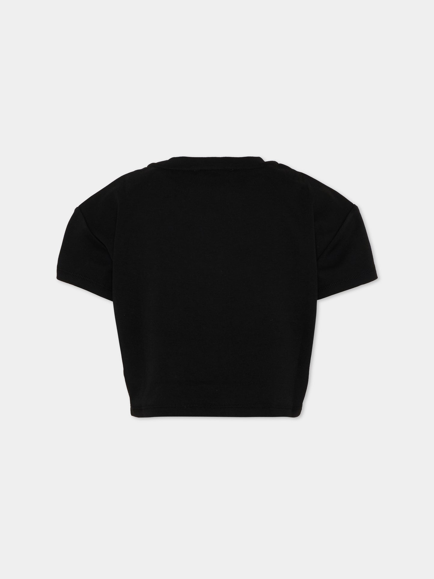 Top nero per bambina con margherite strass,Marc Jacobs,W60459 09B