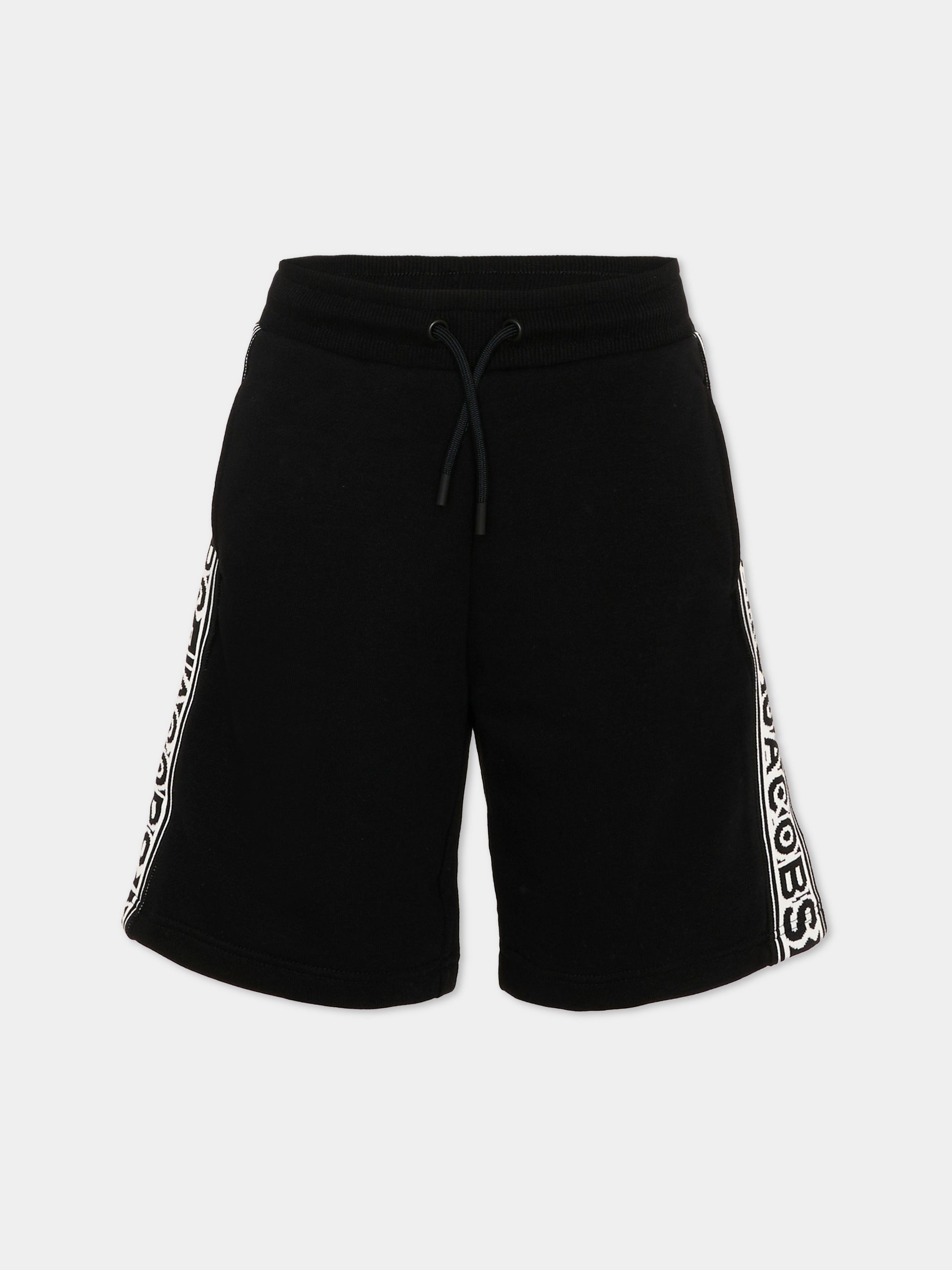 Shorts sportivi neri per bambini con logo,Marc Jacobs,W60481 09B