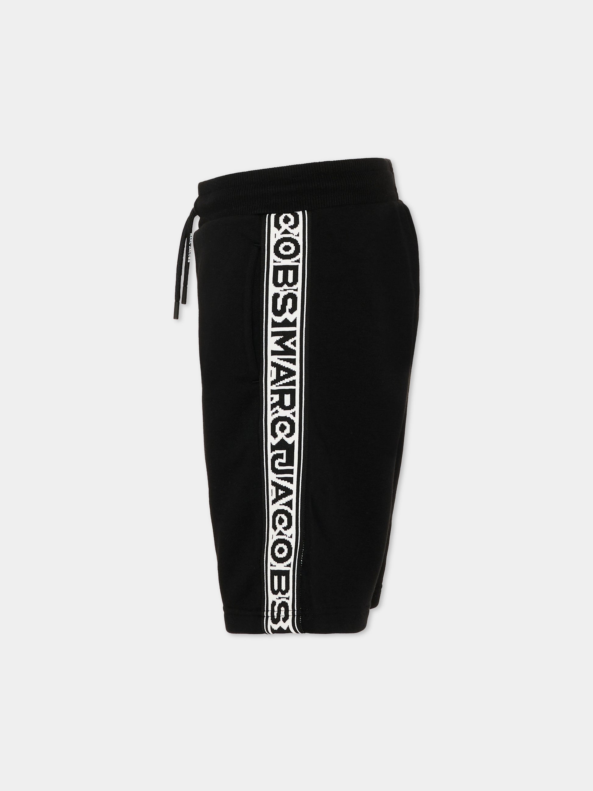 Shorts sportivi neri per bambini con logo,Marc Jacobs,W60481 09B