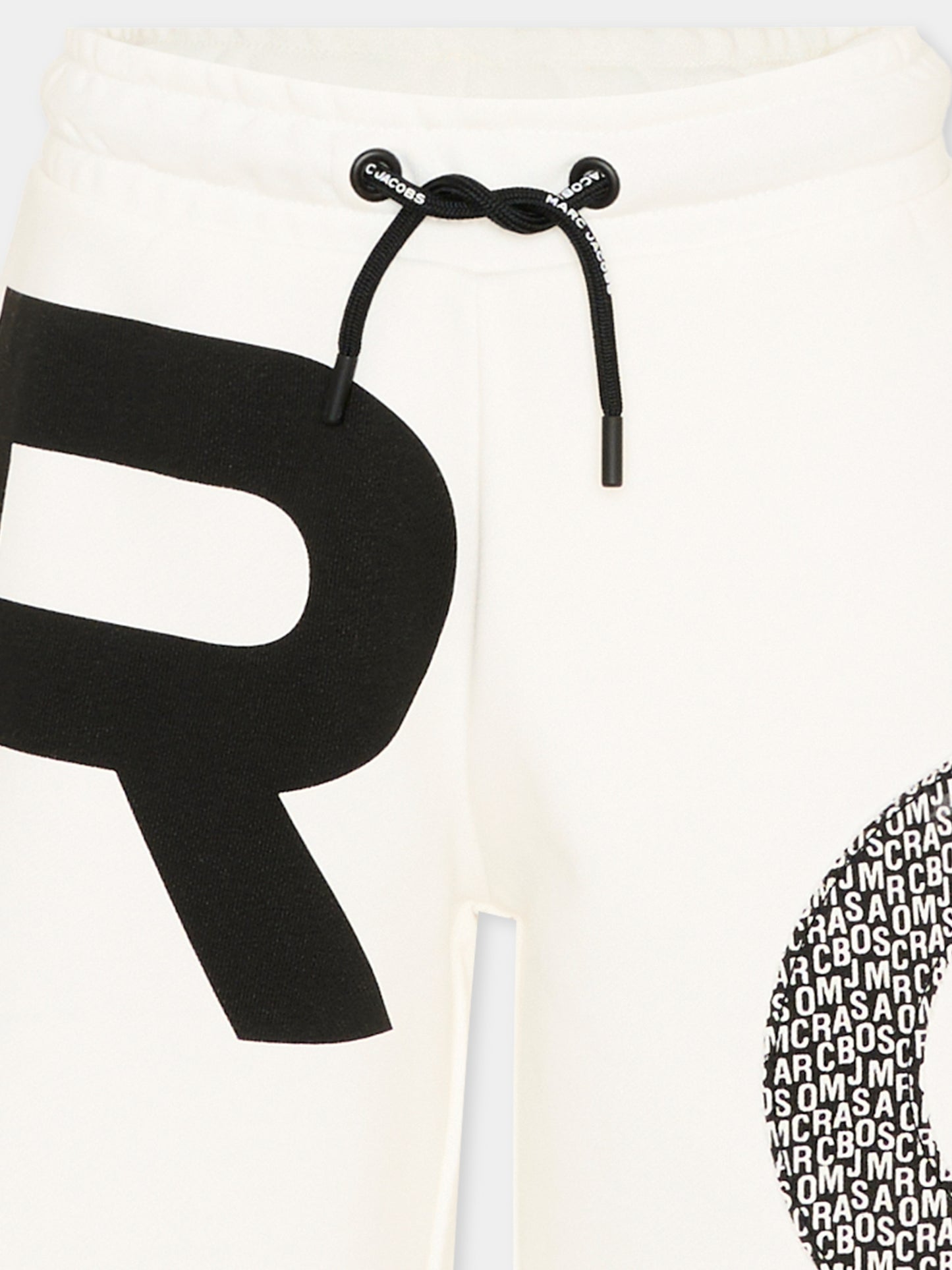 Shorts sportivi avorio per bambino con logo,Marc Jacobs,W60483 126