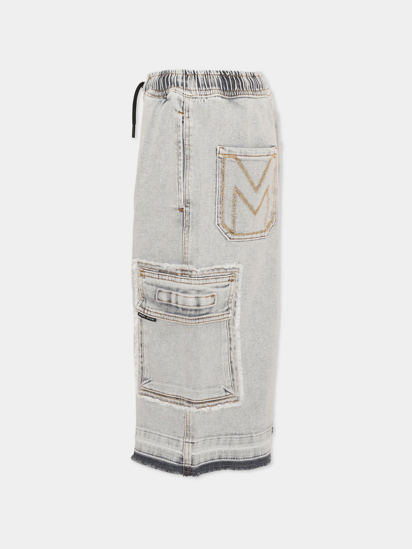 Shorts grigi per bambino con tasche cargo,Marc Jacobs,W60487 09B