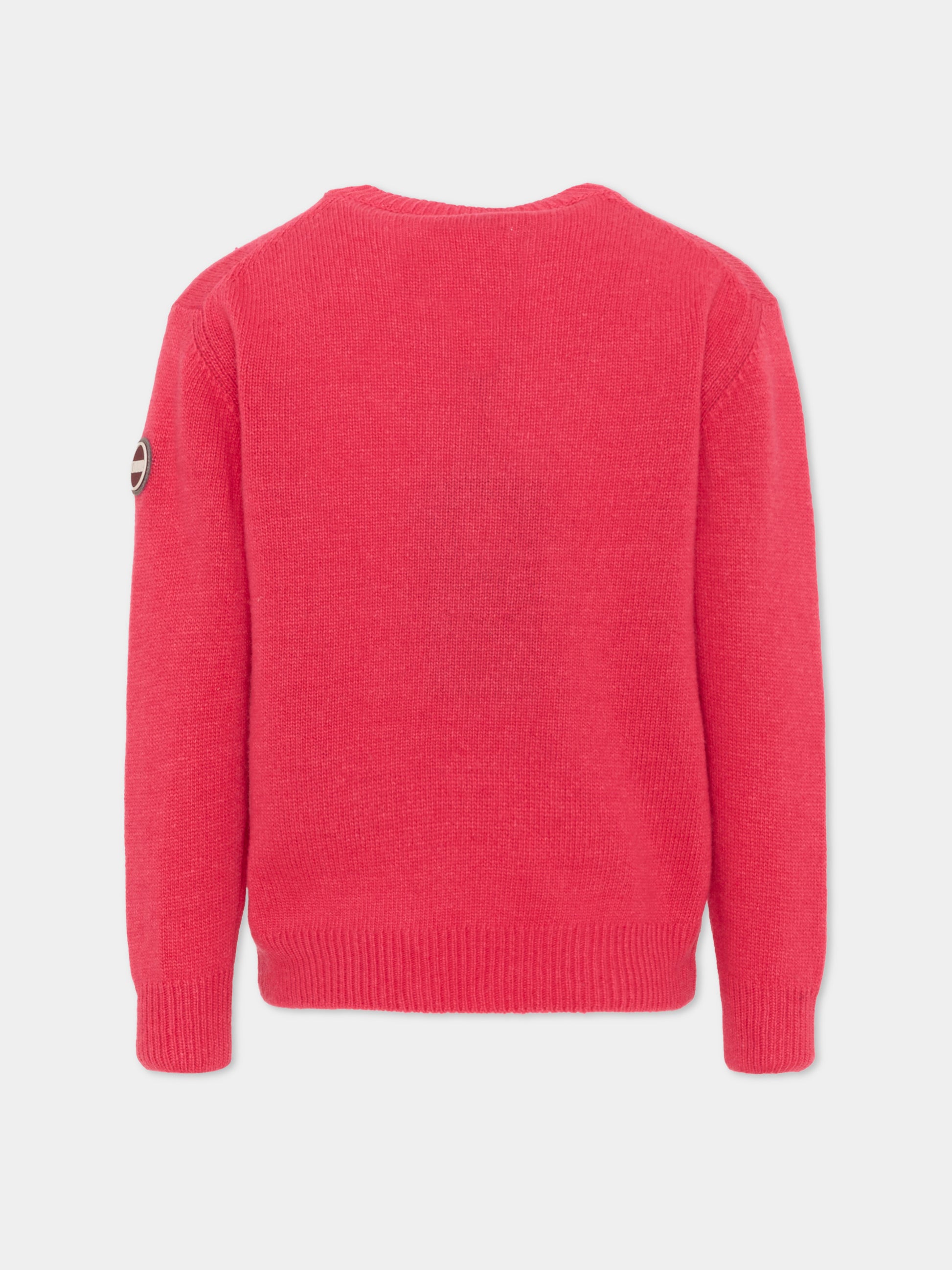 Maglione fucsia per bambina con logo,Colmar Originals Kids,9800 3ZO 33