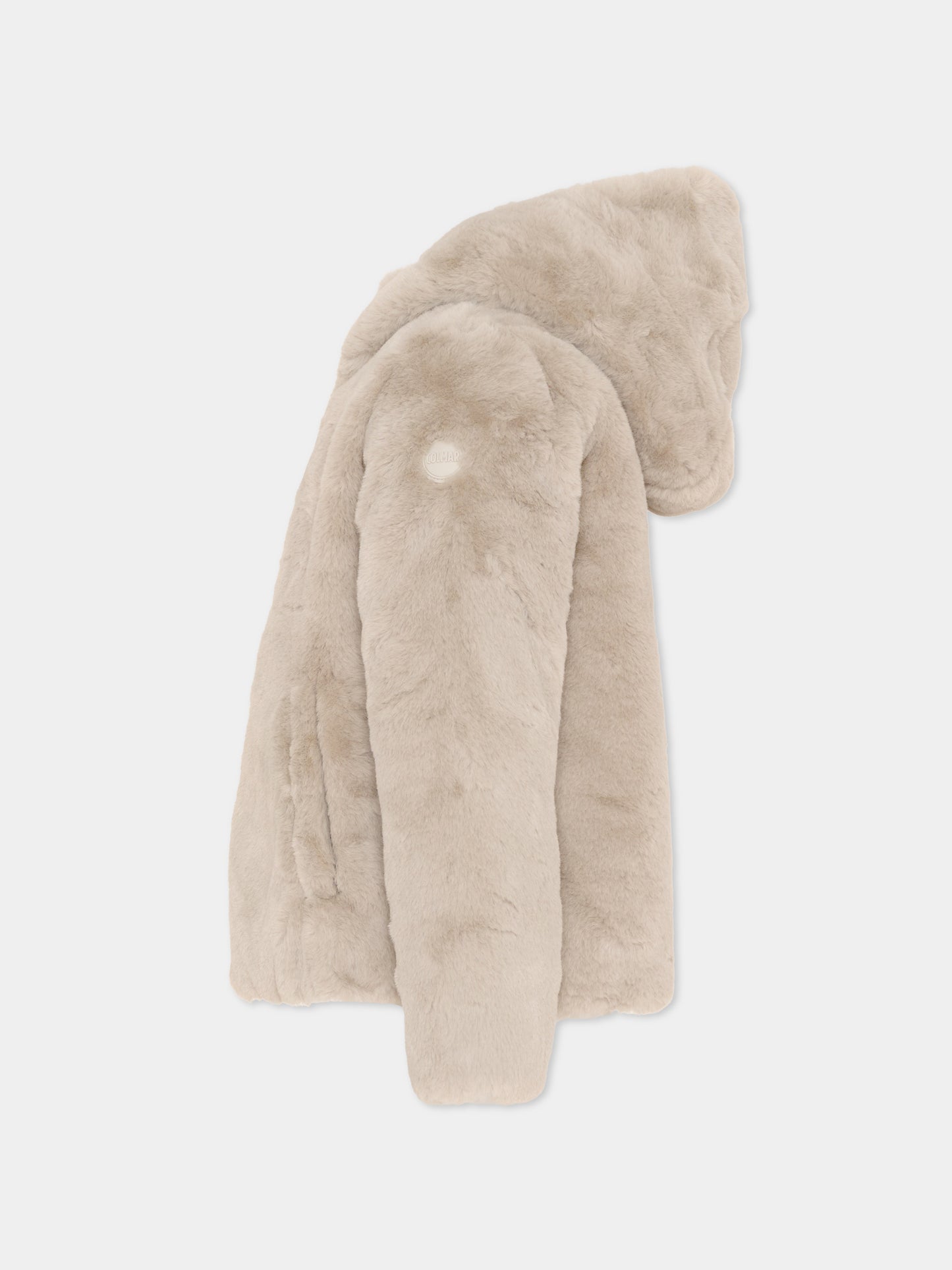Ecopelliccia beige per bambina reversibile,Colmar Originals Kids,3483E 2YN 06