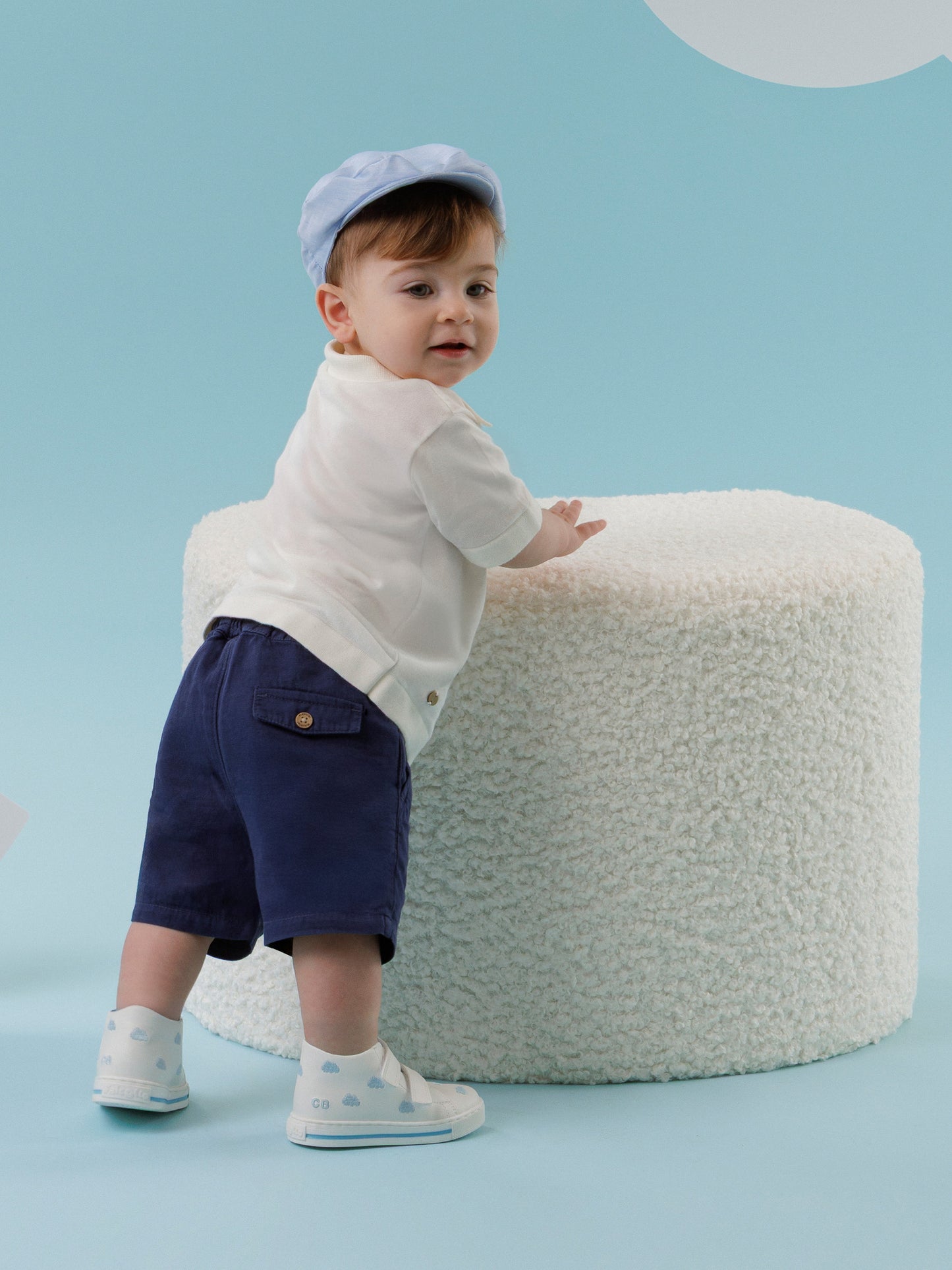 Sneaker bianca Little Cirrus per neonato,Falcotto X Coccolebimbi,0012020236.01.1N22