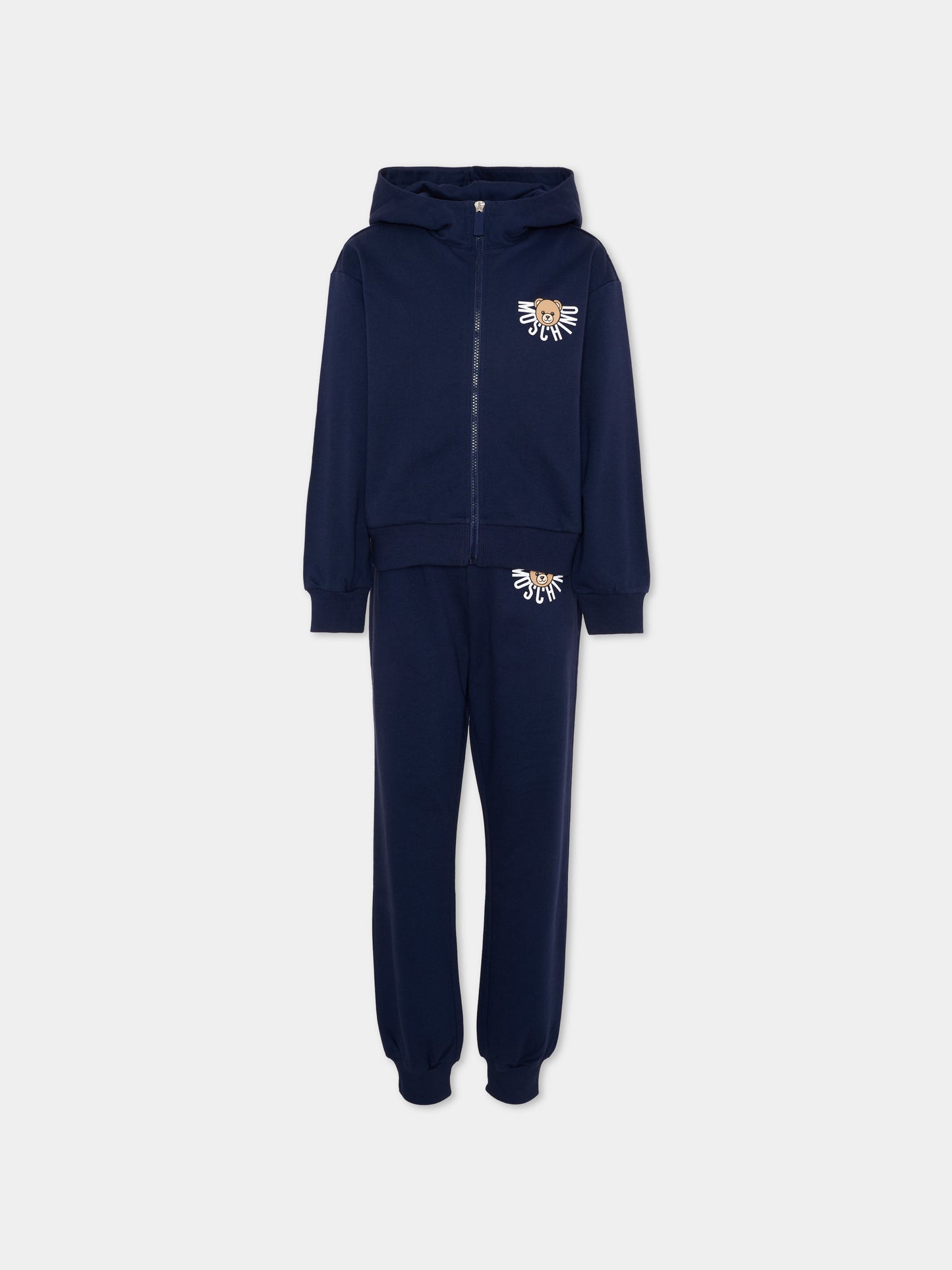 Completo sportivo blu per bambini con Teddy Bear,Moschino Kids,HMK03X LCA40 40016