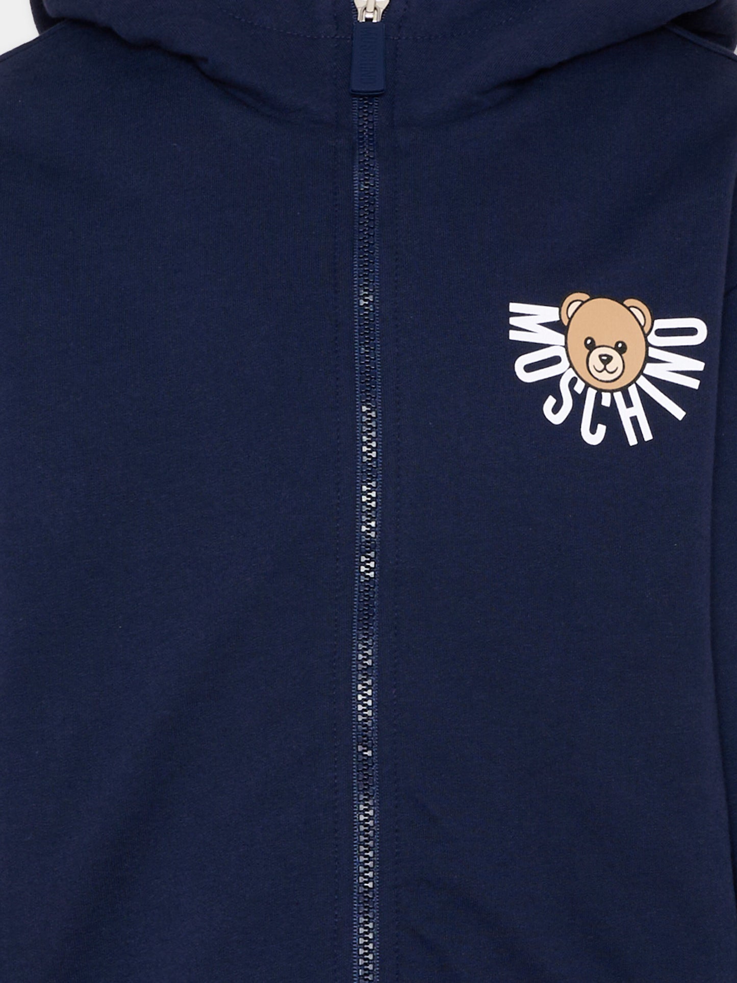 Felpa blu per bambini con Teddy Bear,Moschino Kids,HUF09E LCA40 40016