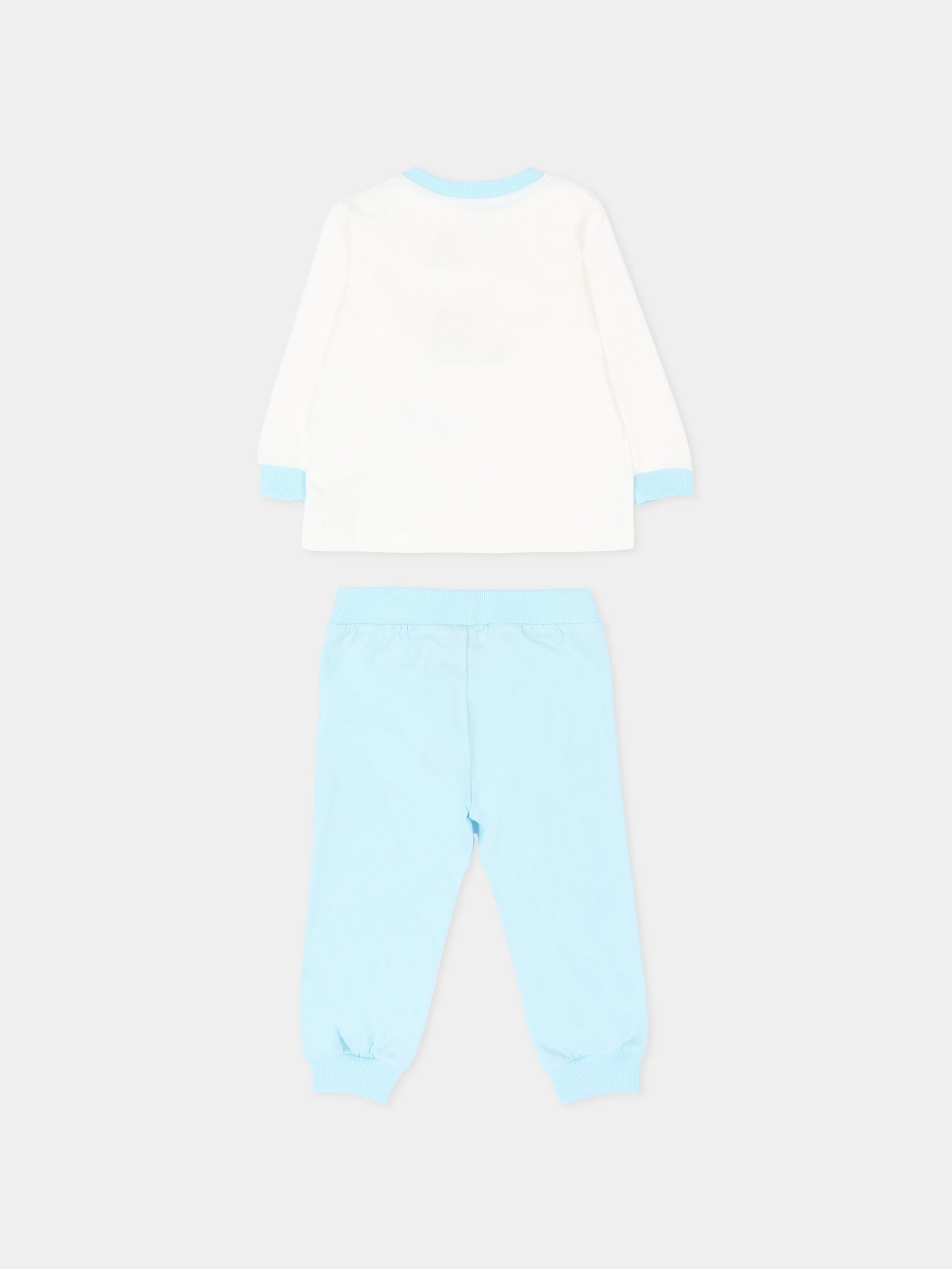 Completo sportivo avorio per neonati con Teddy Bear,Moschino Kids,MVK02F LAA10 84325