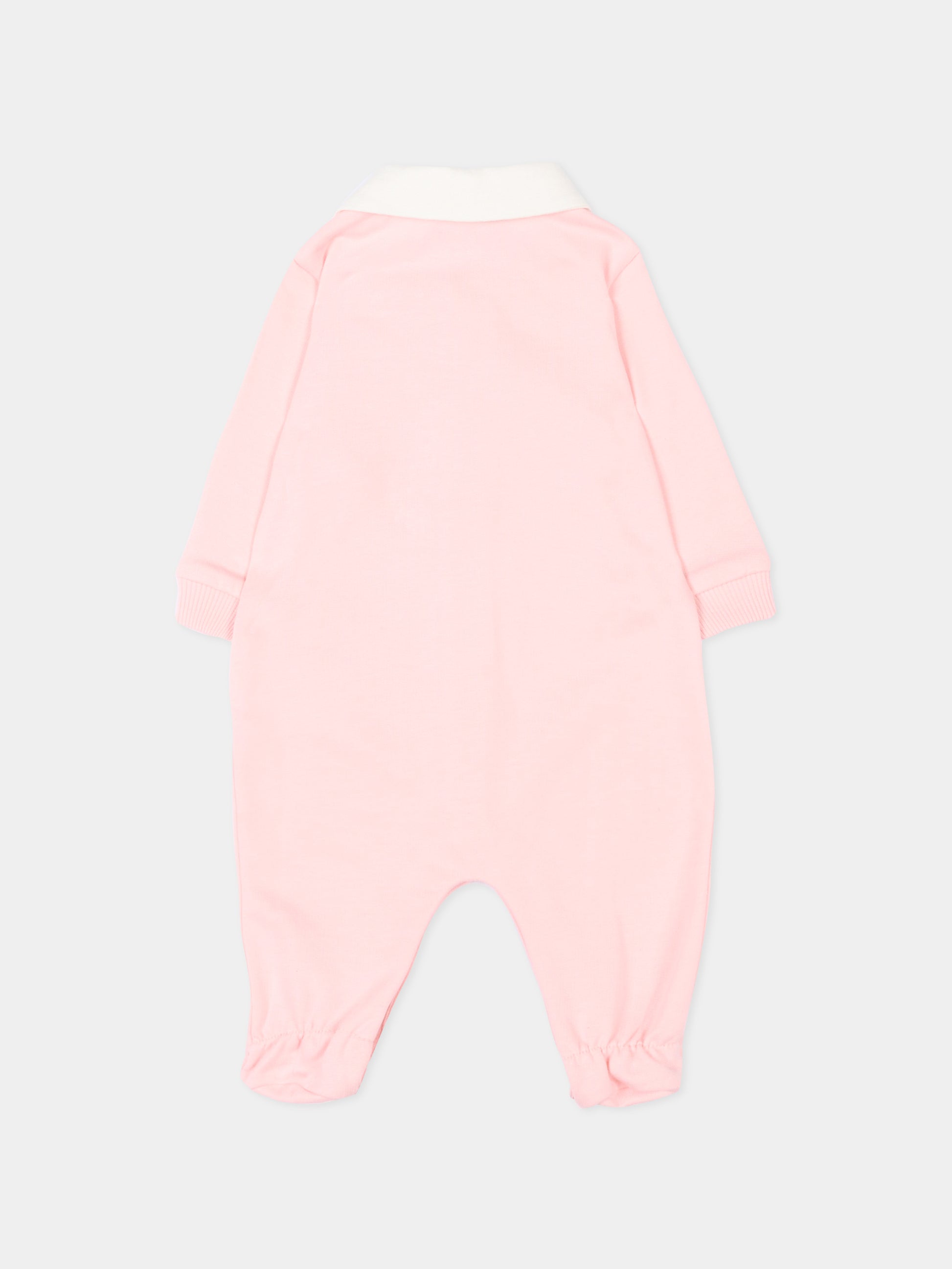 Tutina rosa per neonata con logo,Moschino Kids,MUY08S LCA63 50209