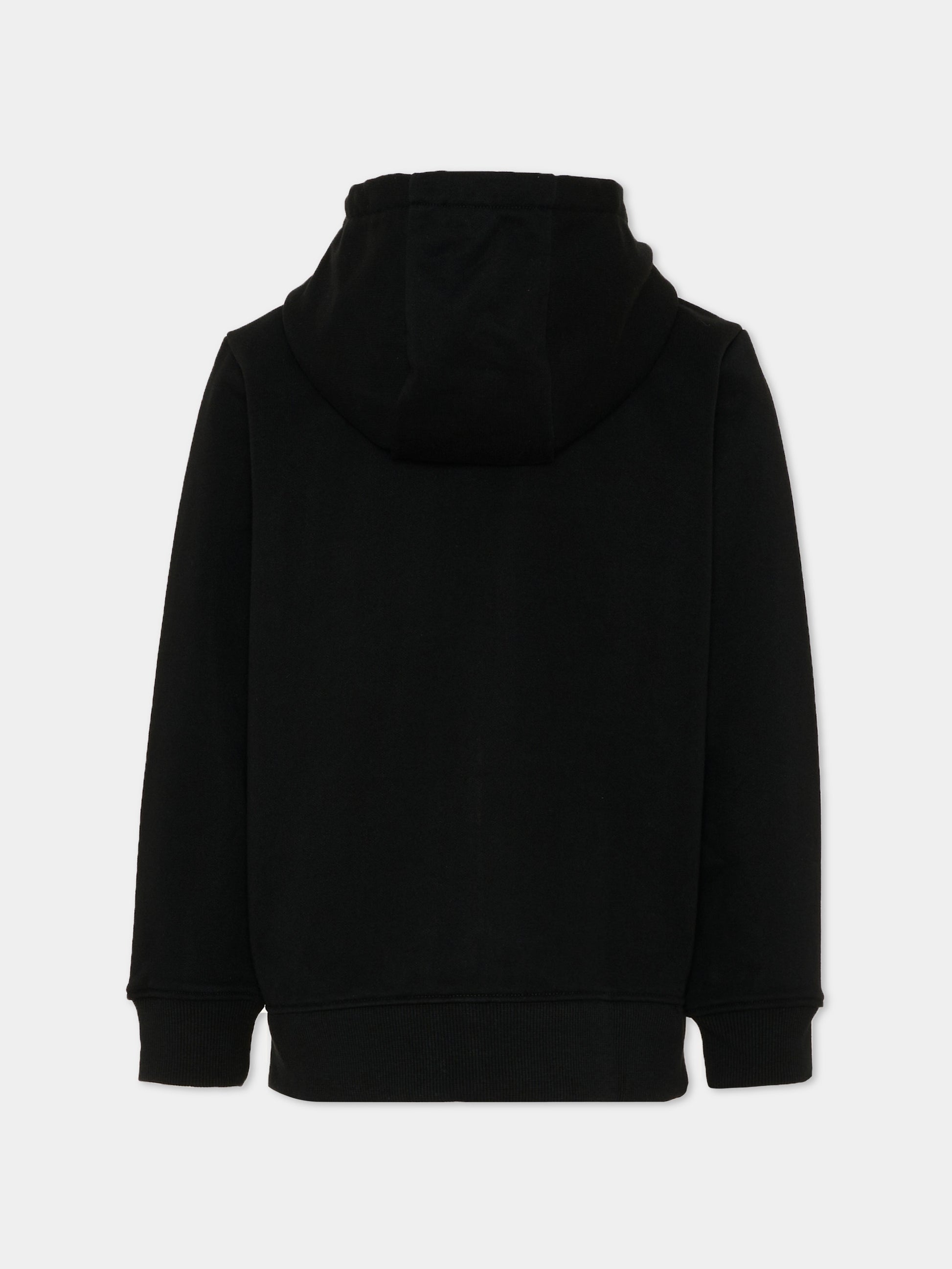 Felpa nera per bambini con logo,Lacoste,7920 K96