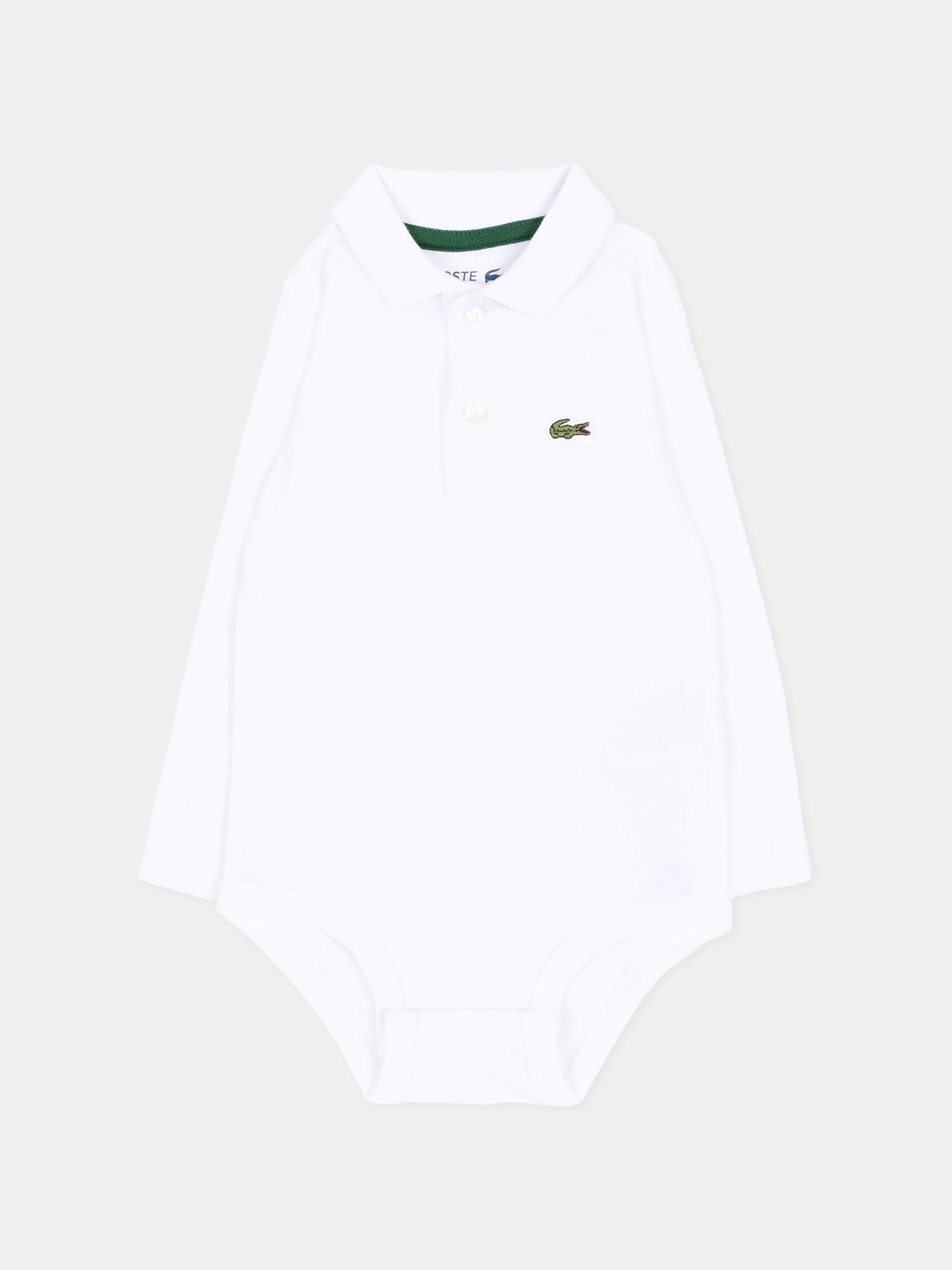 Body bianco per neonato con logo,Lacoste,7338 W8L