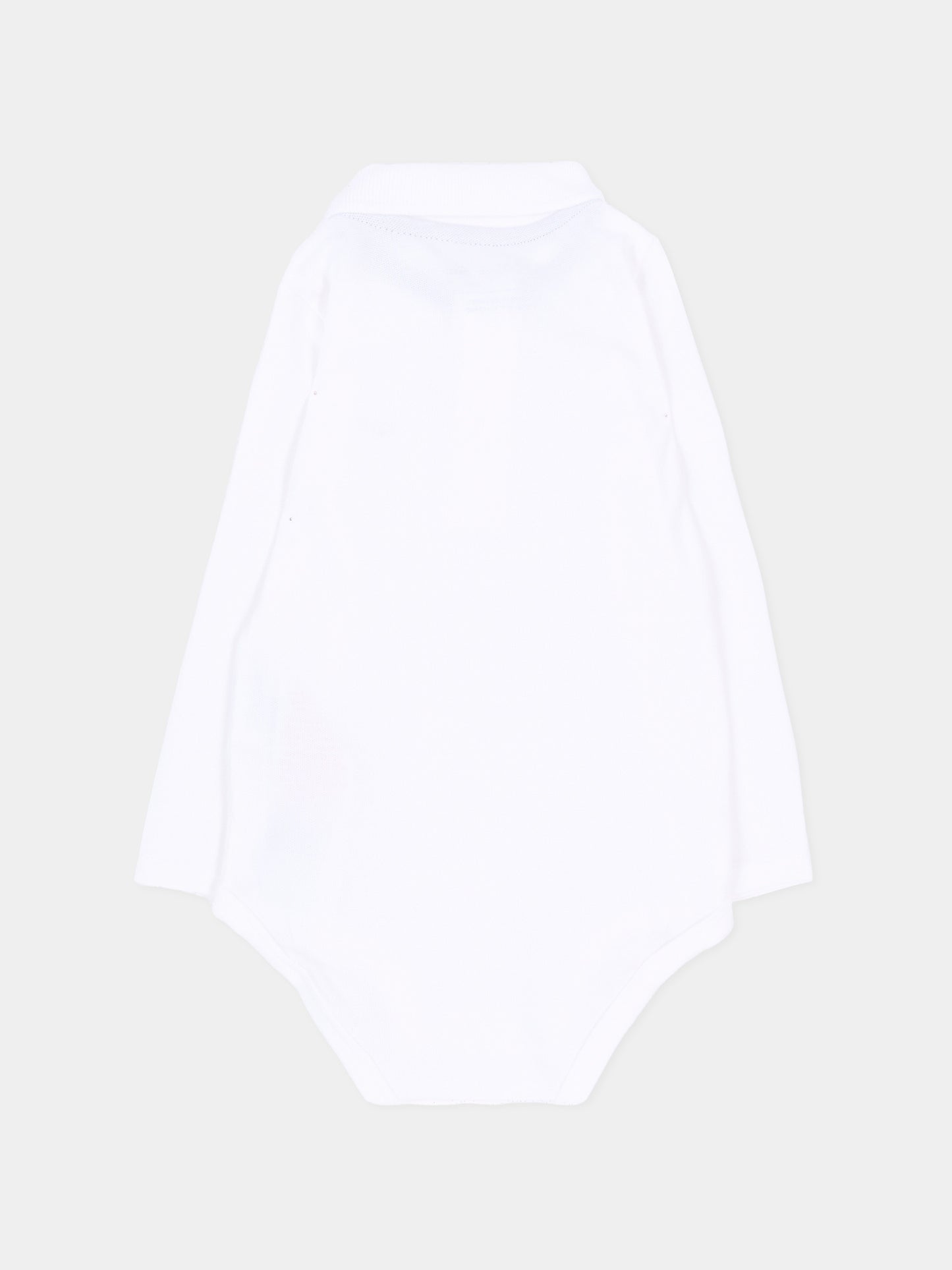 Body bianco per neonato con logo,Lacoste,7338 W8L