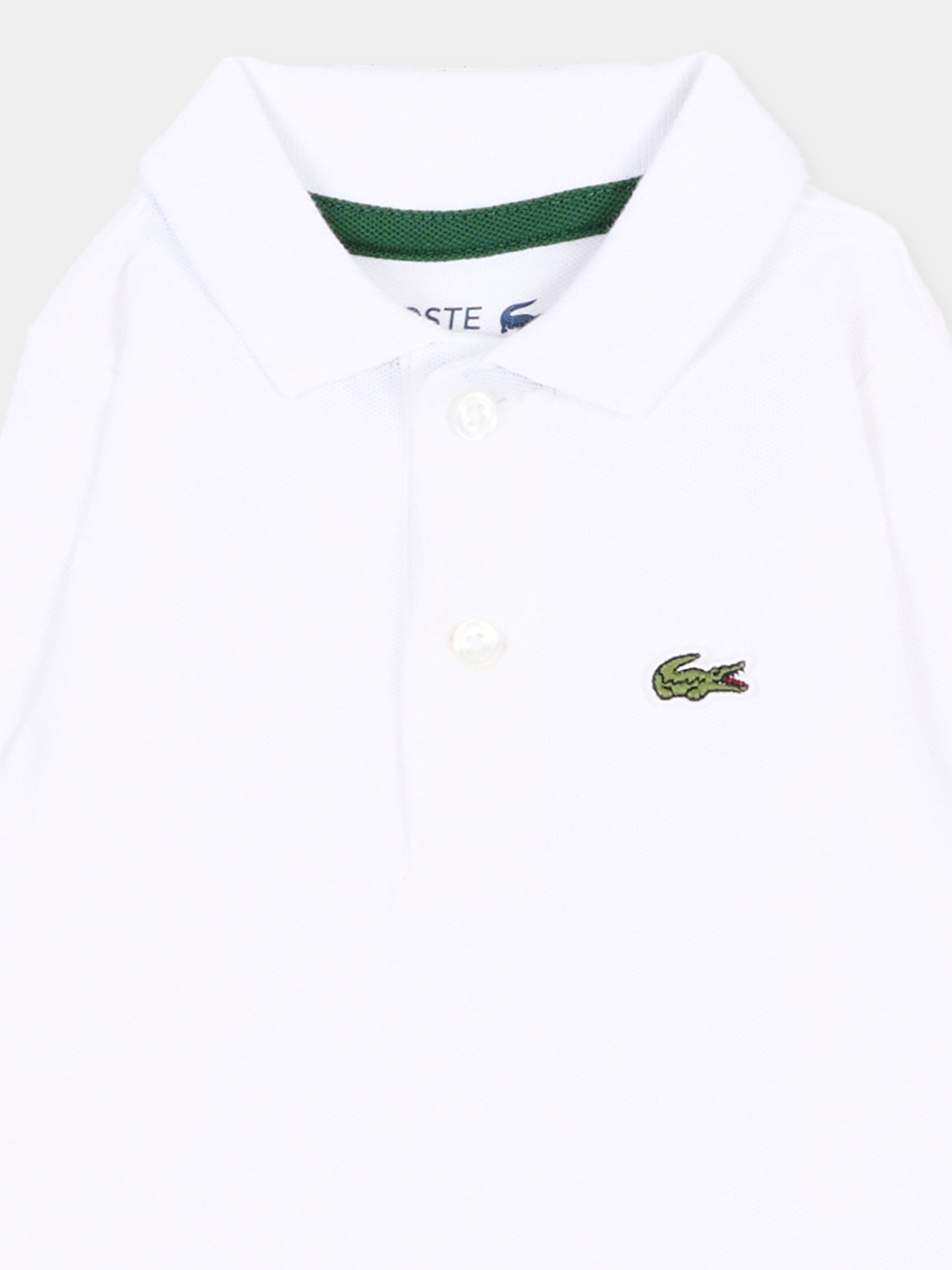 Body bianco per neonato con logo,Lacoste,7338 W8L